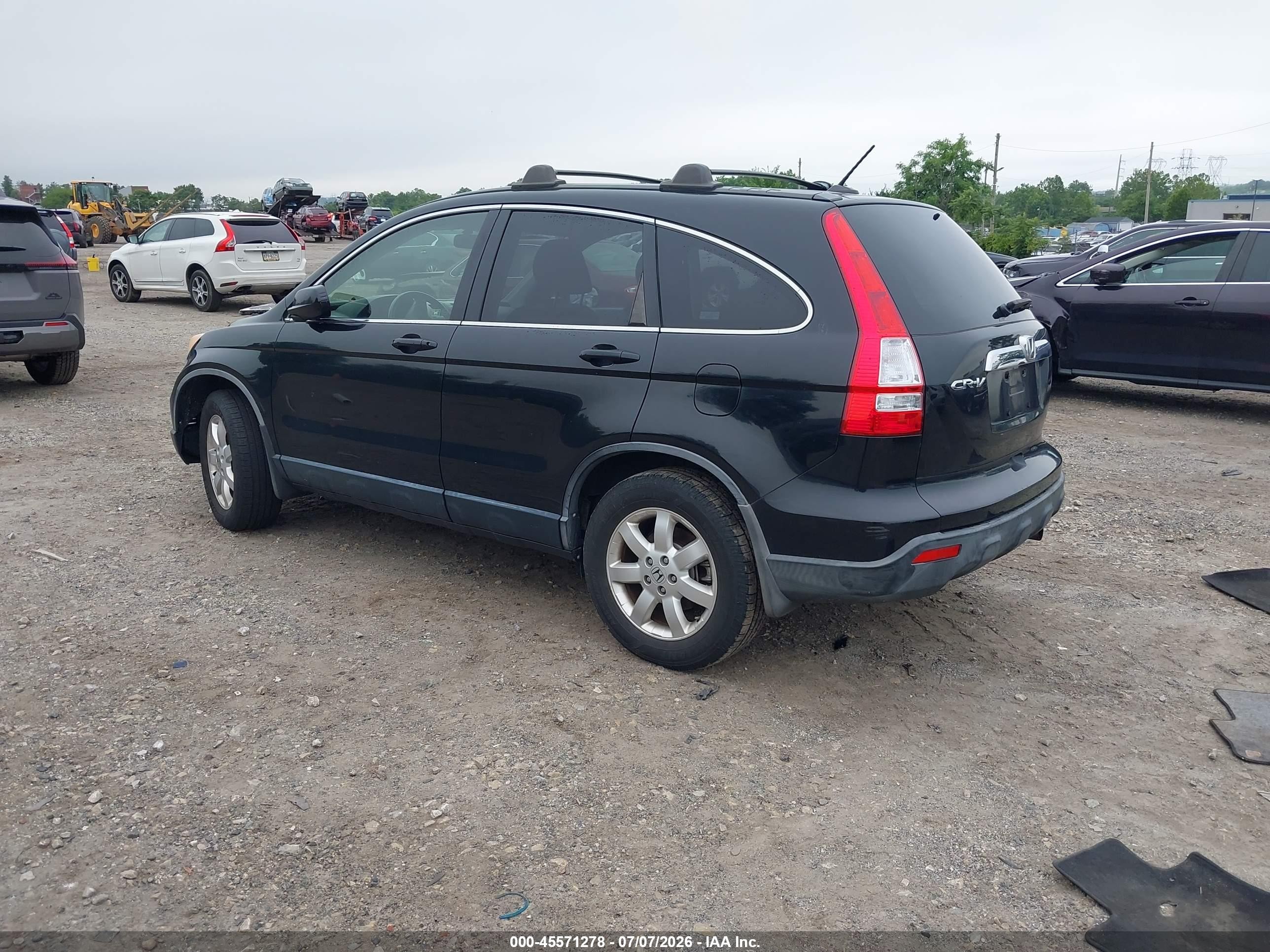 2008 Honda Cr-v Ex-l Black vin: JHLRE48728C078455