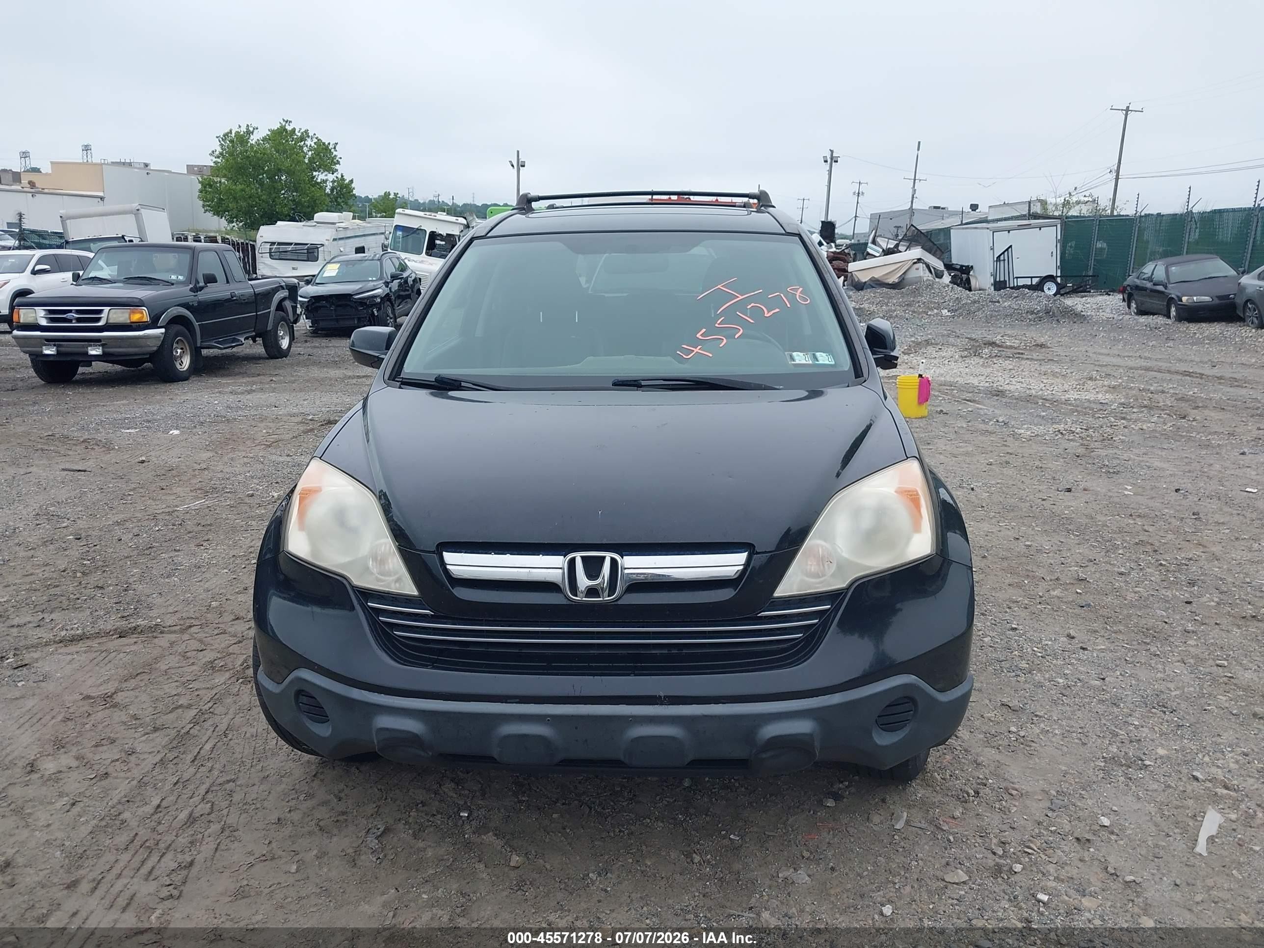 2008 Honda Cr-v Ex-l Black vin: JHLRE48728C078455