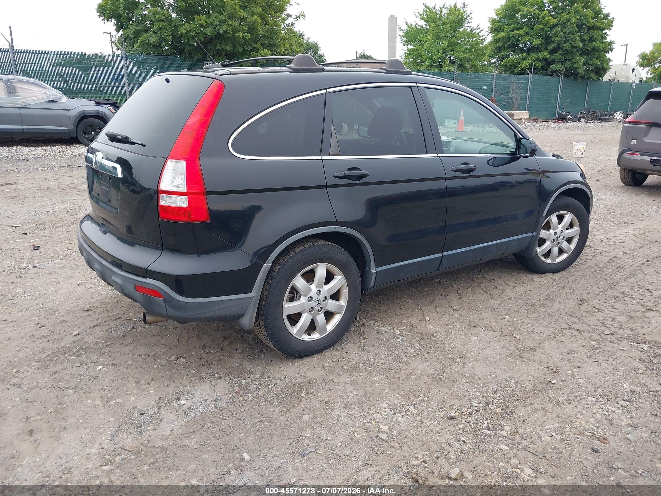 2008 Honda Cr-v Ex-l Black vin: JHLRE48728C078455