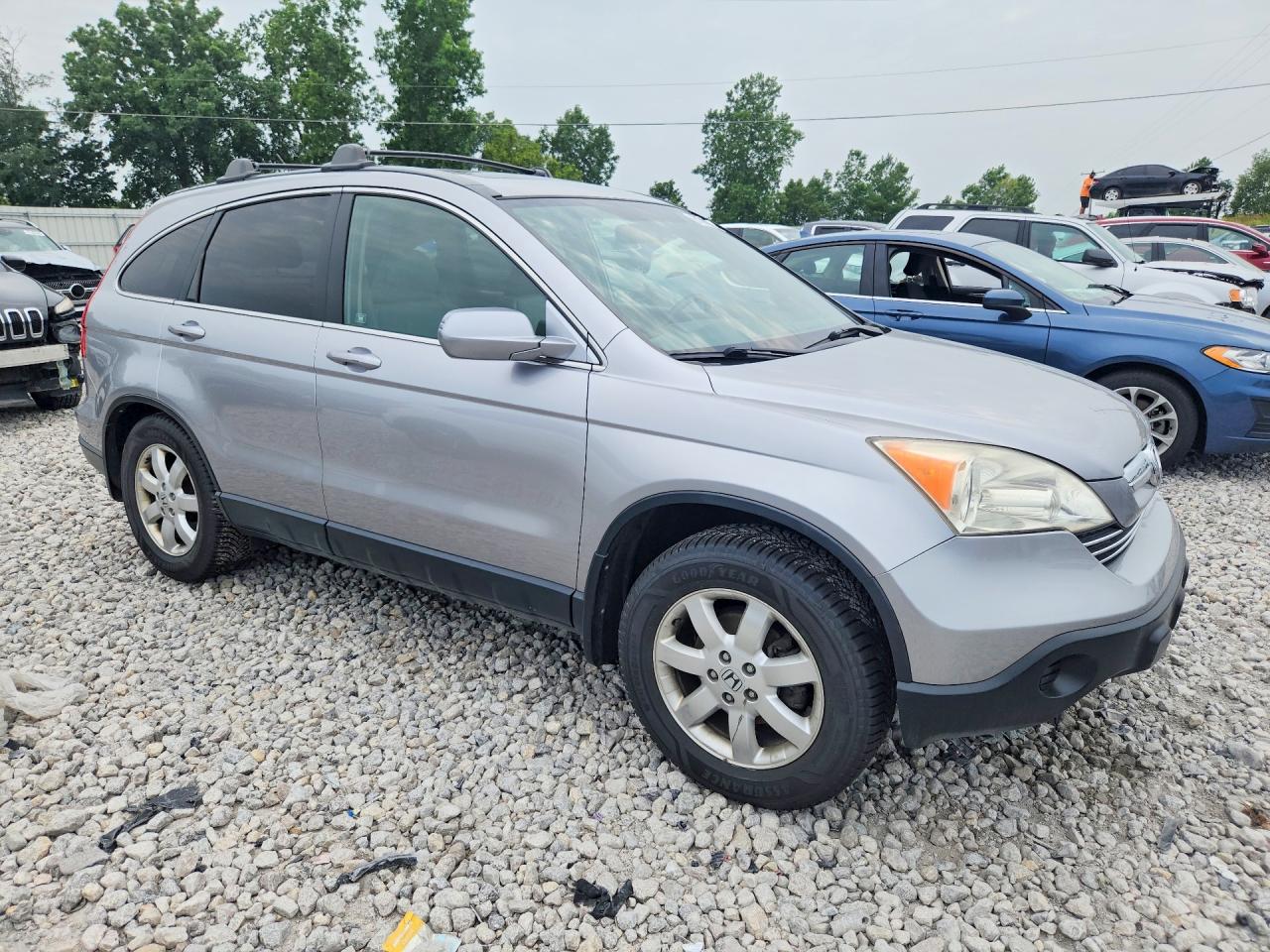 2007 Honda Cr-v Exl Silver vin: JHLRE48737C013337