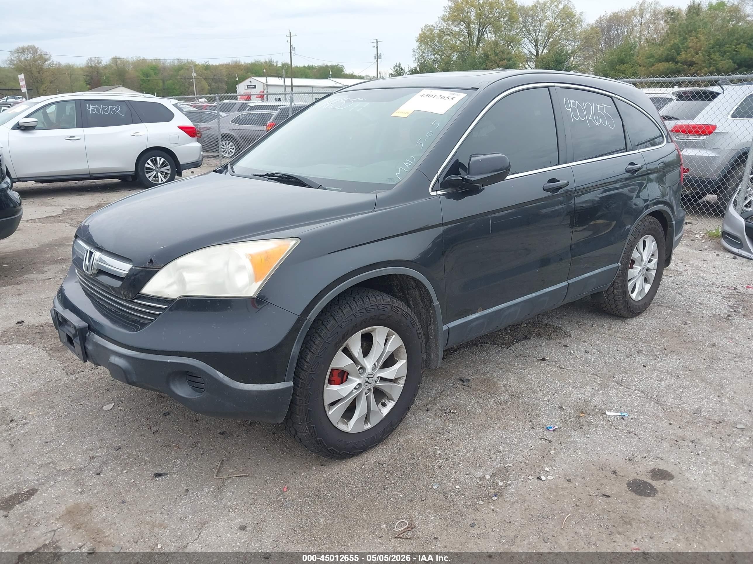2007 Honda Cr-v Ex-l Black vin: JHLRE48737C015637