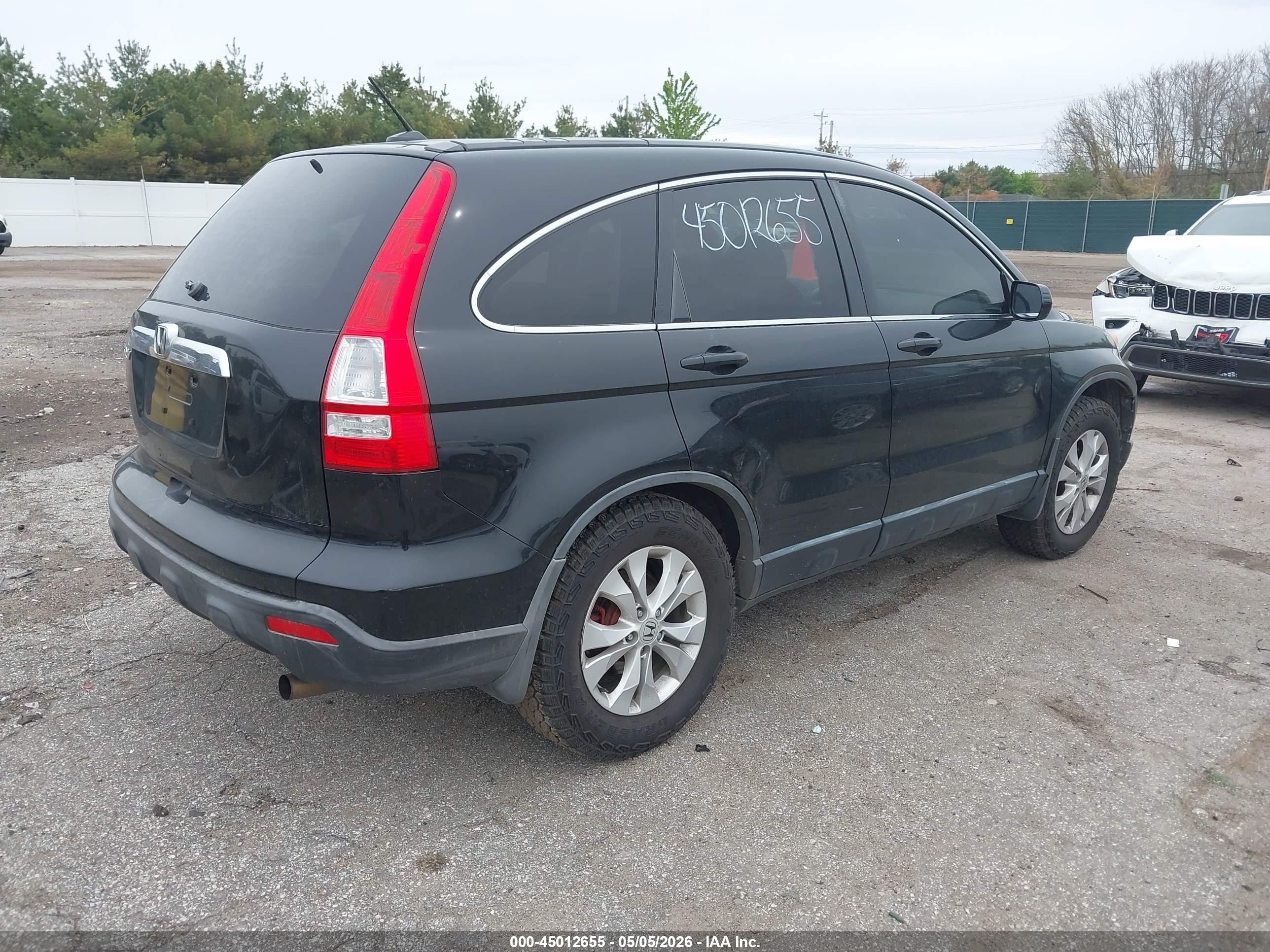 2007 Honda Cr-v Ex-l Black vin: JHLRE48737C015637