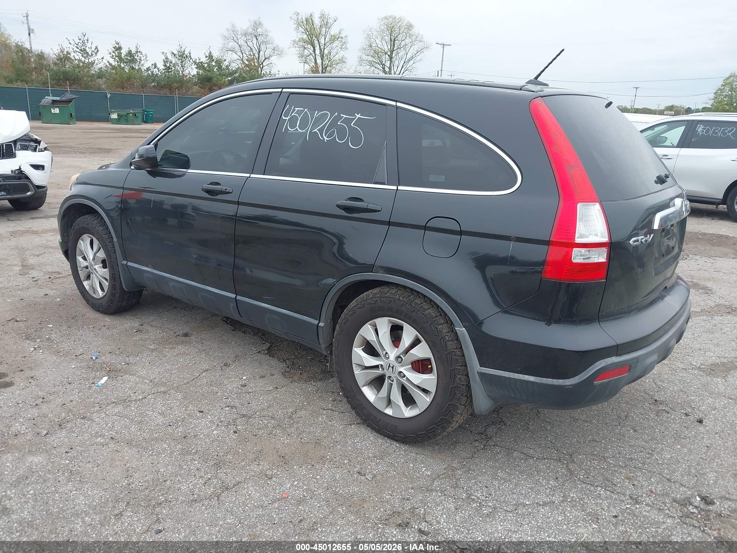 2007 Honda Cr-v Ex-l Black vin: JHLRE48737C015637