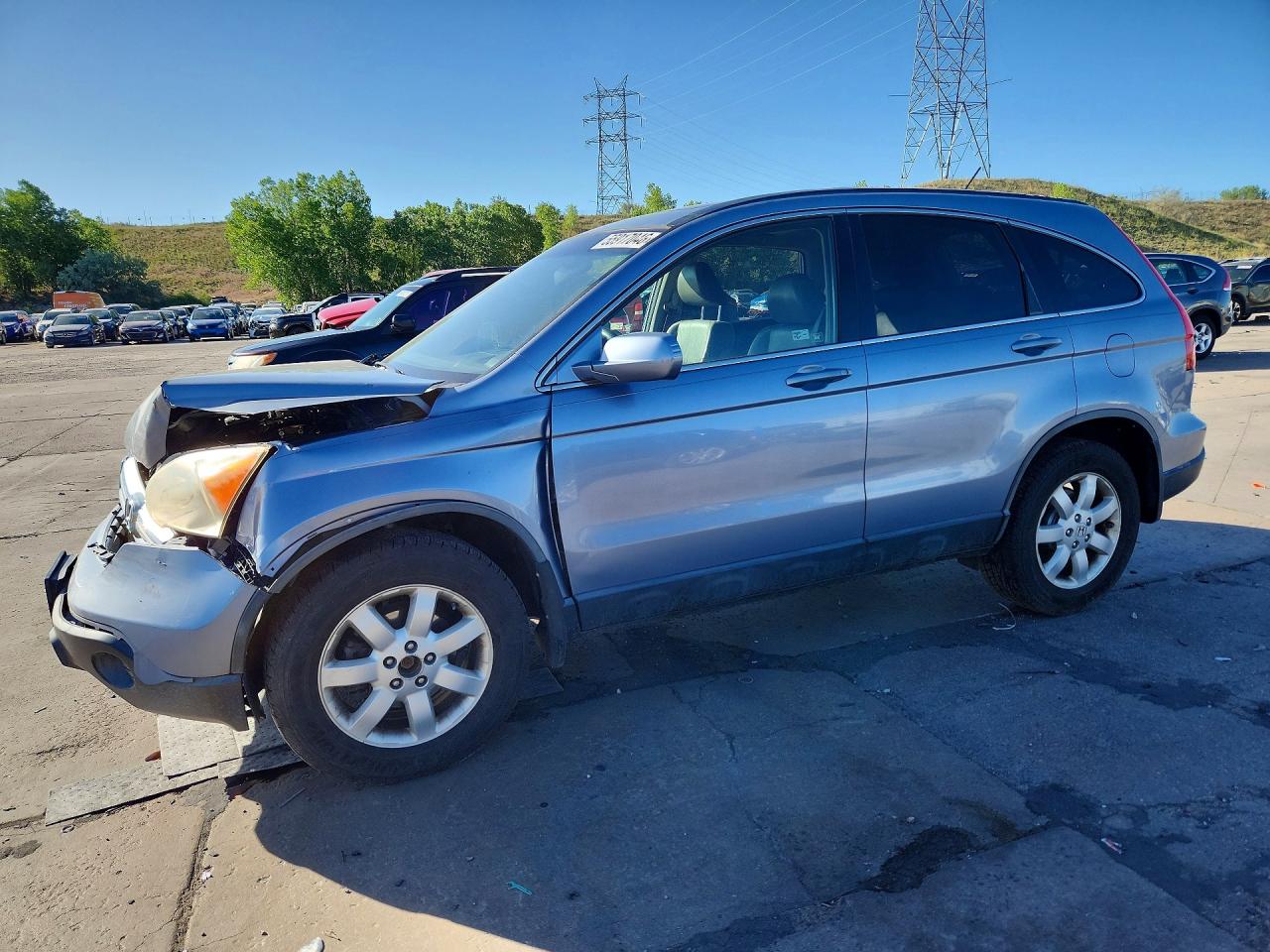 2007 Honda Cr-v Exl Blue vin: JHLRE48737C035919