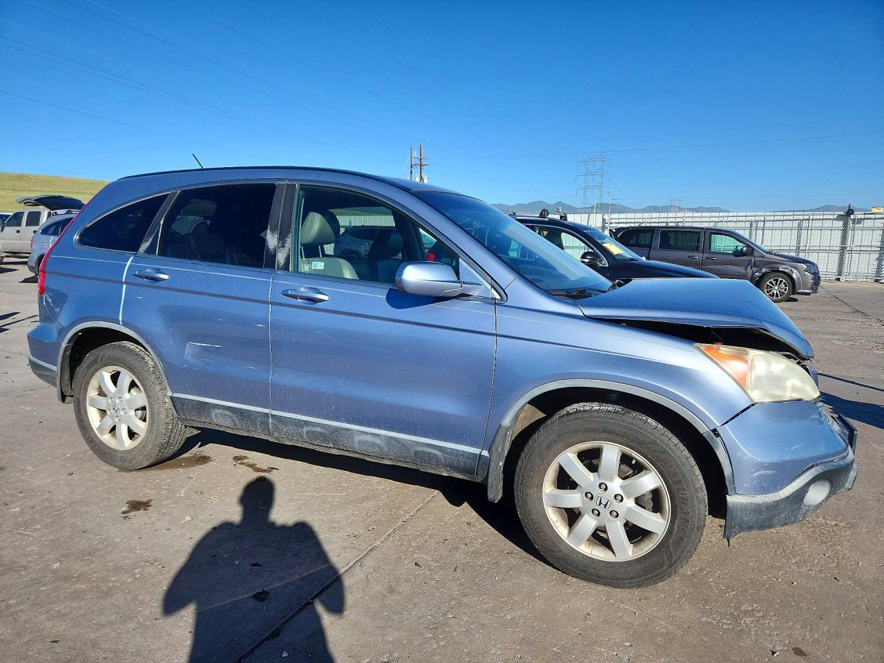2007 Honda Cr-v Exl Blue vin: JHLRE48737C035919