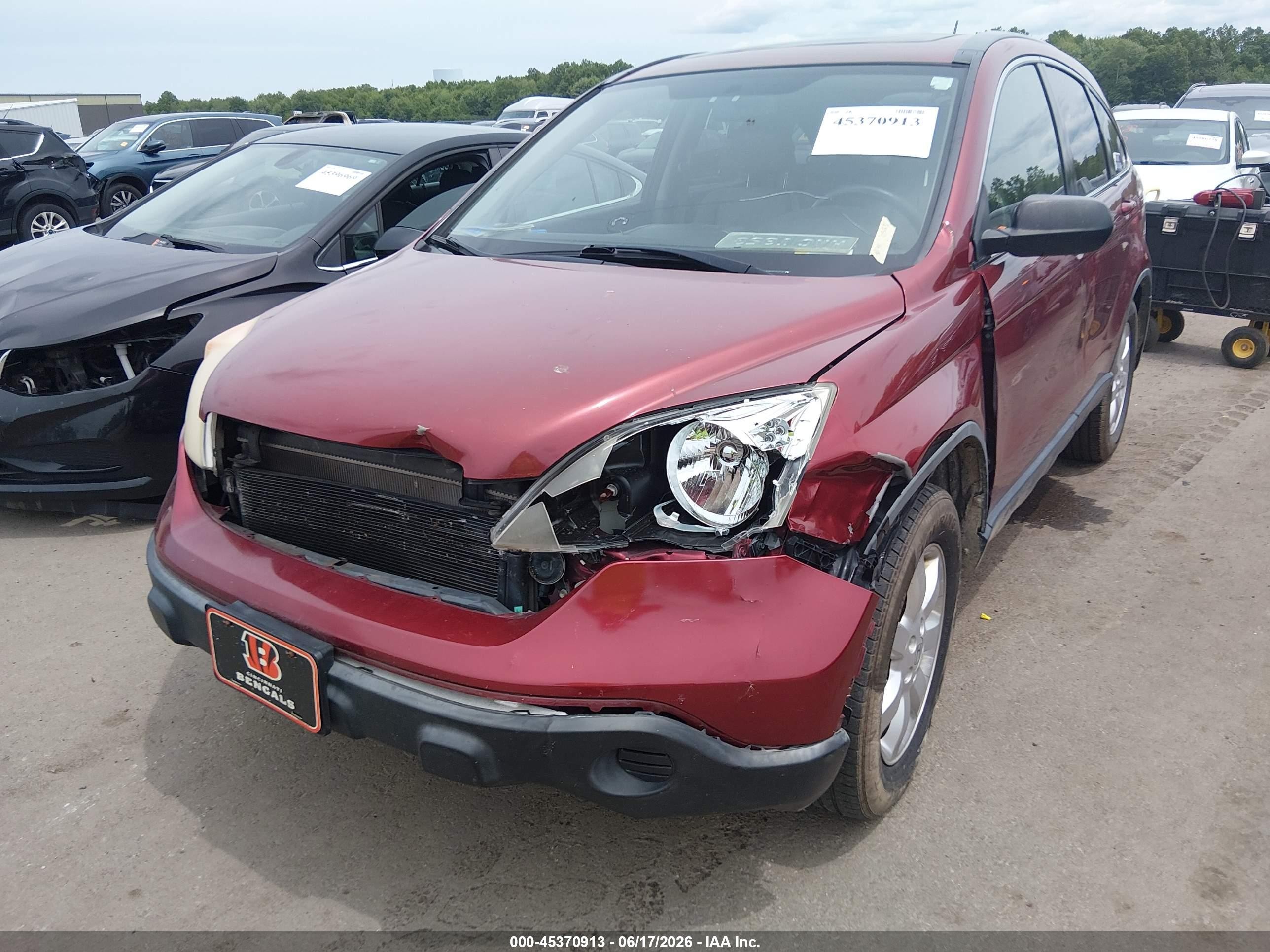 2007 Honda Cr-v Ex-l Red vin: JHLRE48737C054437