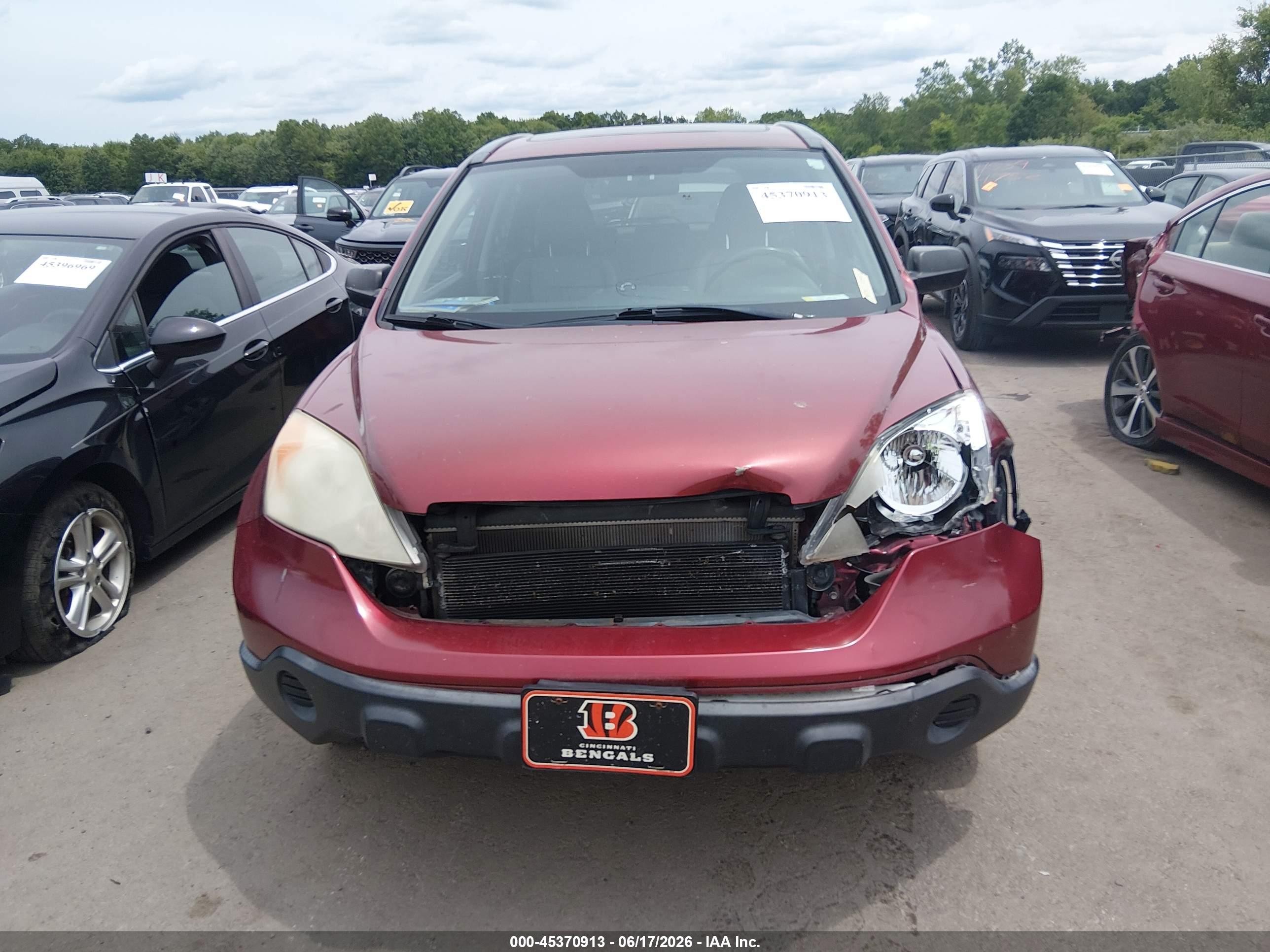 2007 Honda Cr-v Ex-l Red vin: JHLRE48737C054437