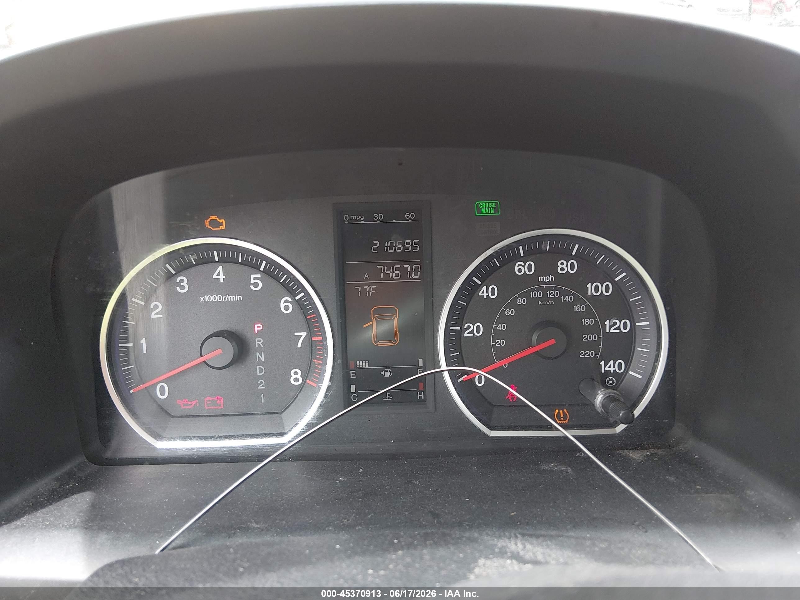 2007 Honda Cr-v Ex-l Red vin: JHLRE48737C054437