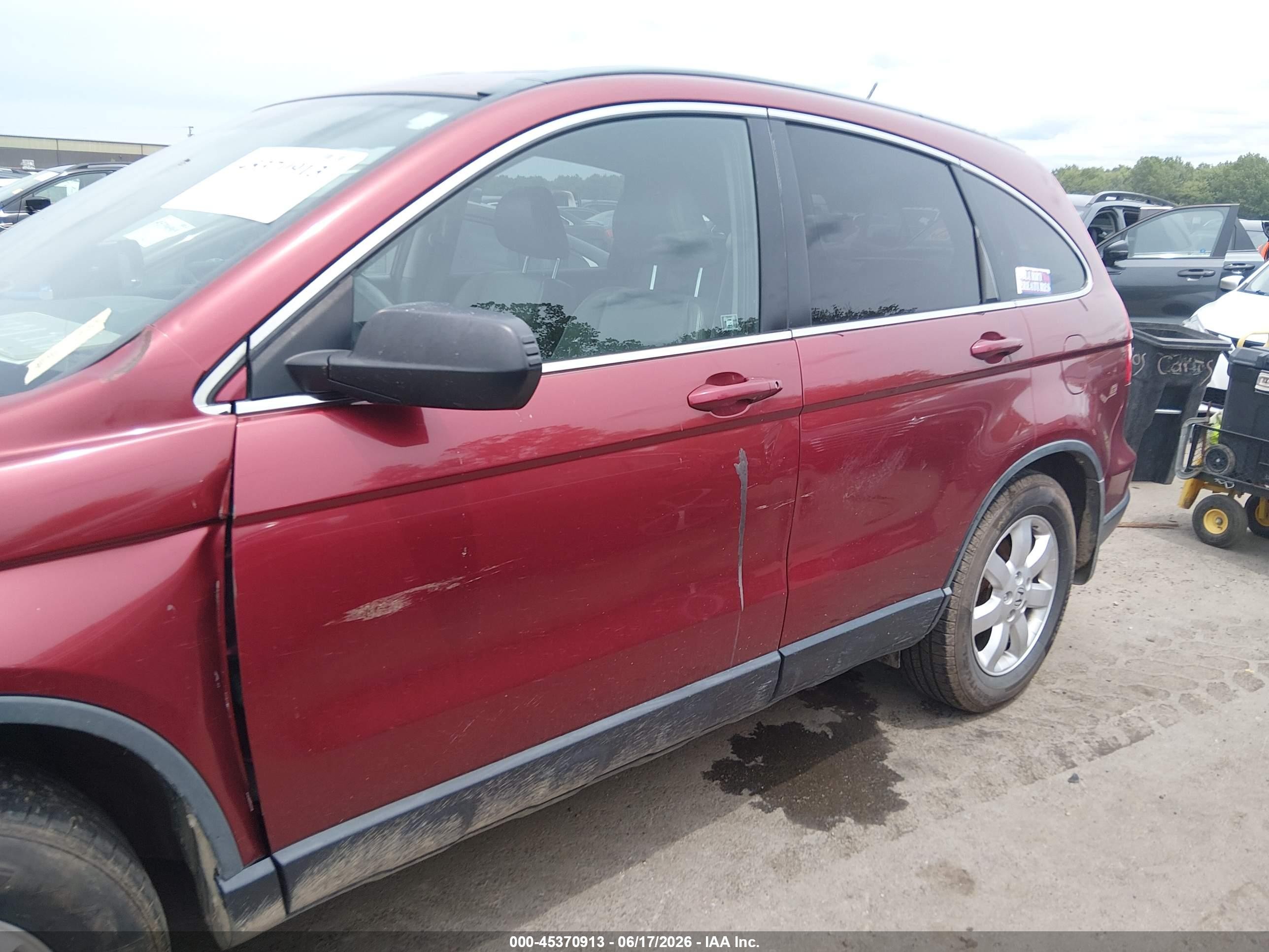 2007 Honda Cr-v Ex-l Red vin: JHLRE48737C054437