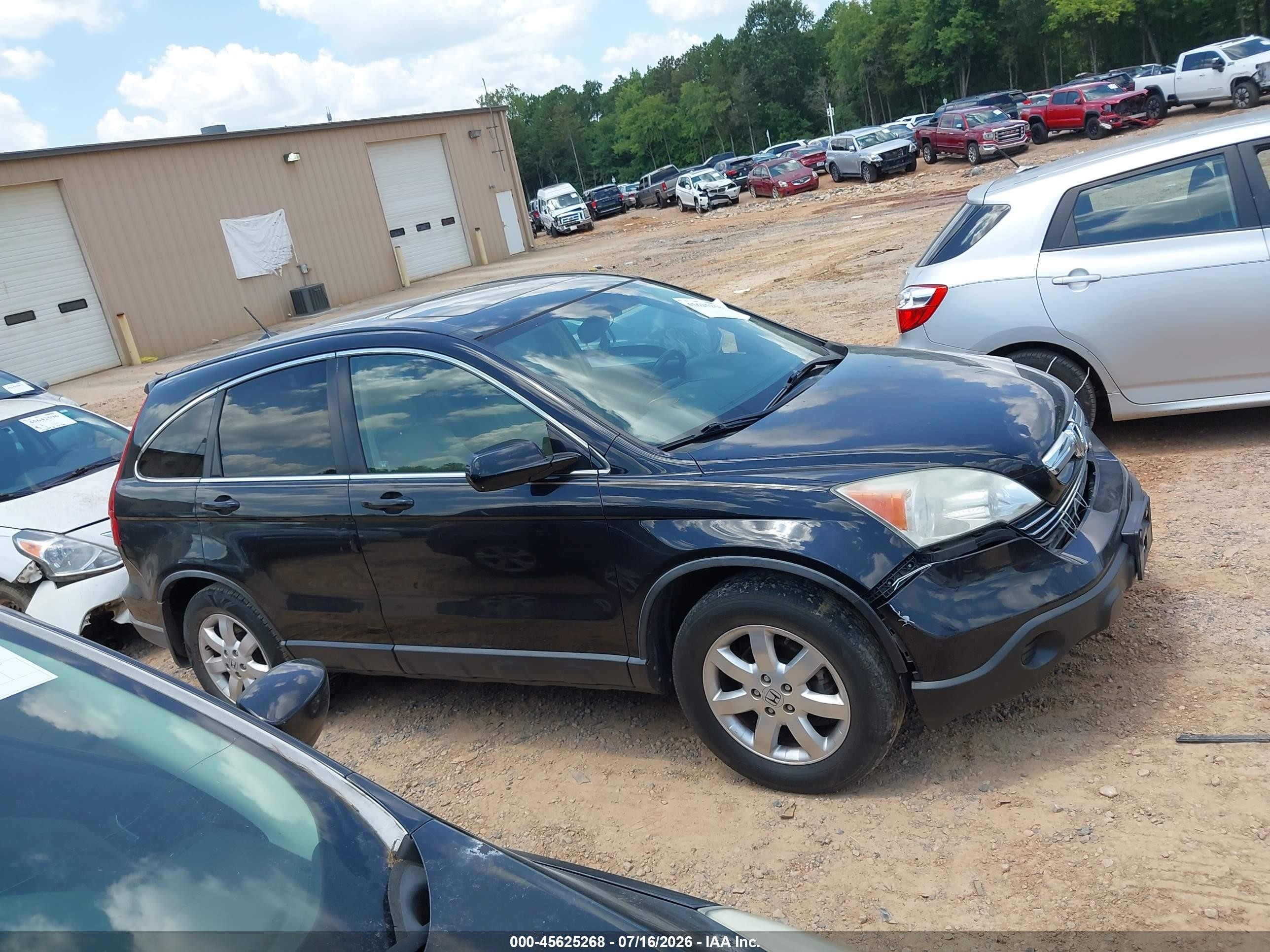 2007 Honda Cr-v Ex-l Black vin: JHLRE48737C067138