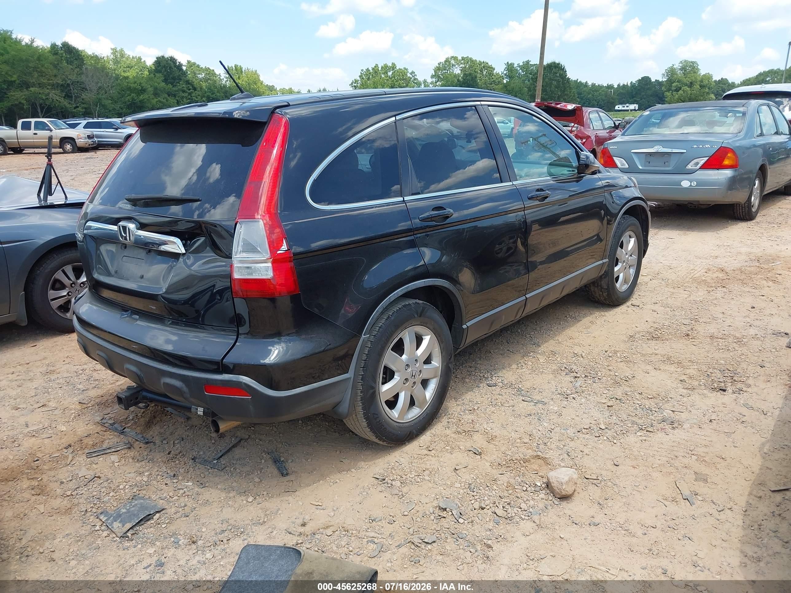 2007 Honda Cr-v Ex-l Black vin: JHLRE48737C067138