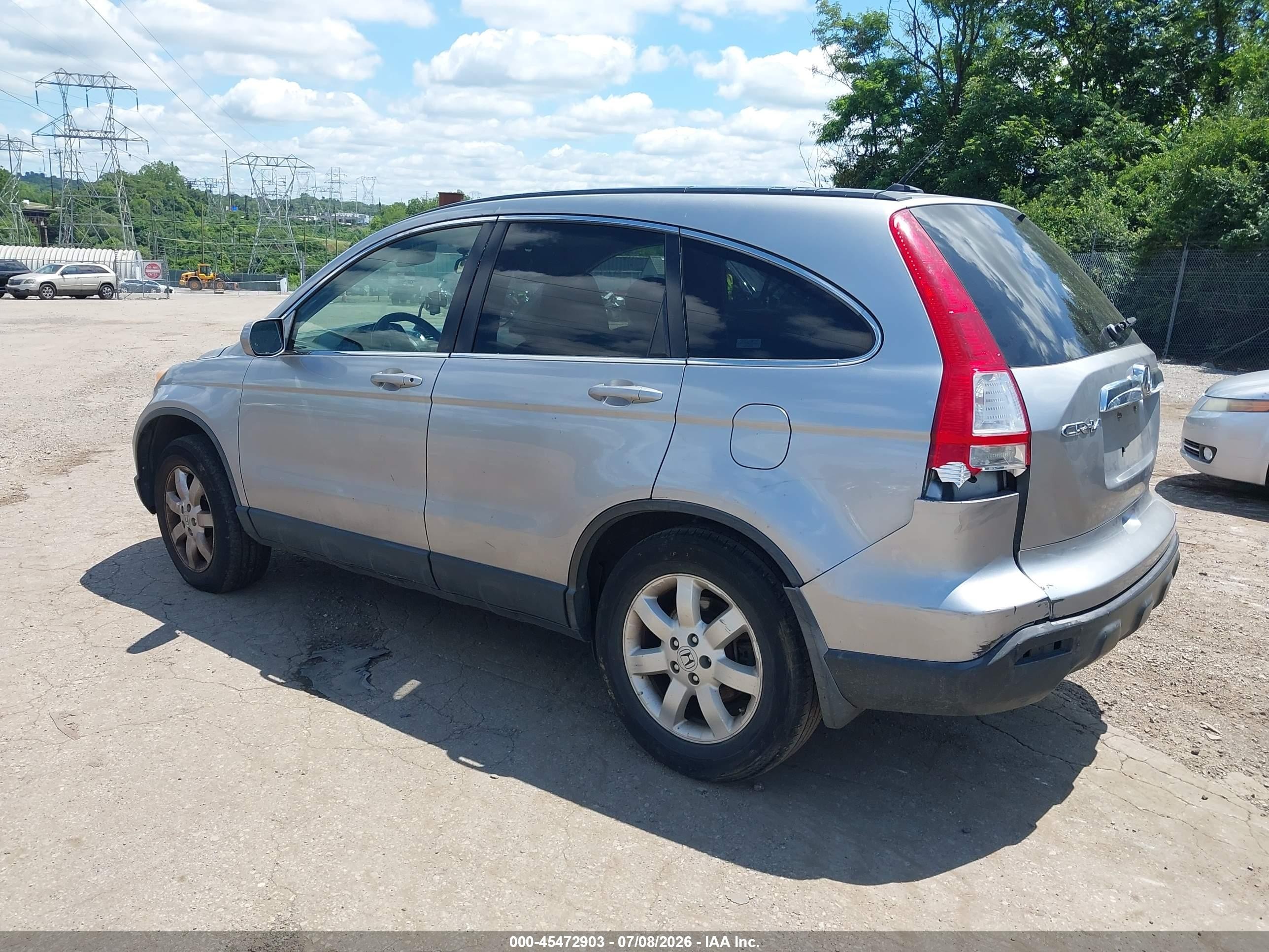 2007 Honda Cr-v Ex-l Silver vin: JHLRE48737C096302