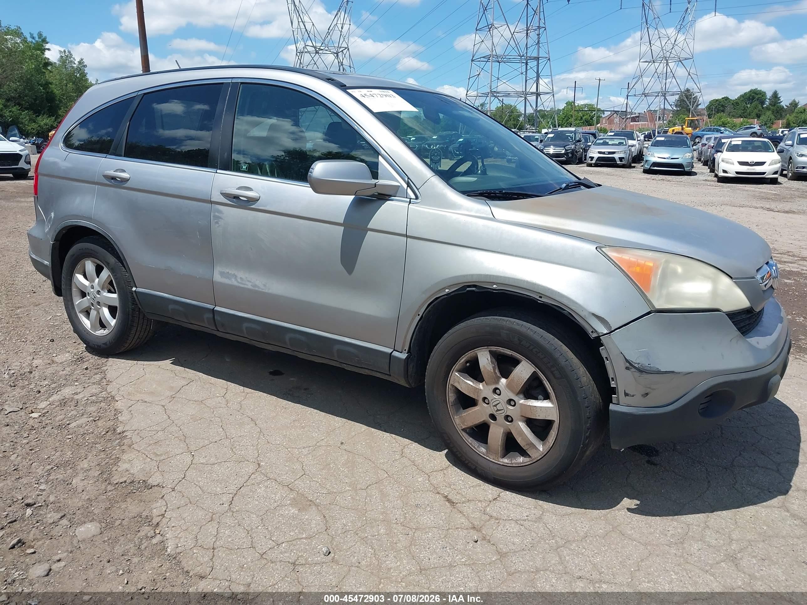 2007 Honda Cr-v Ex-l Silver vin: JHLRE48737C096302