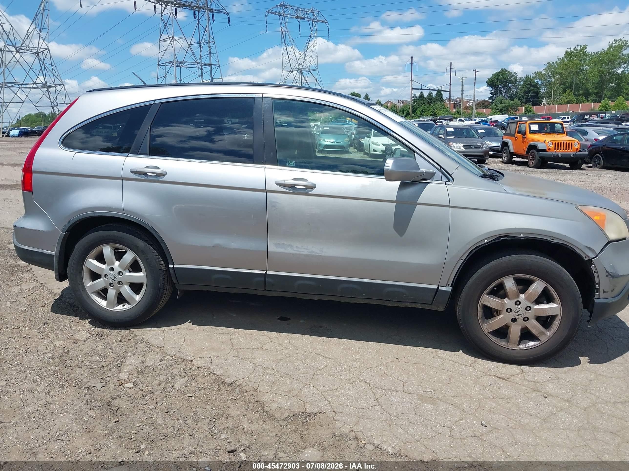 2007 Honda Cr-v Ex-l Silver vin: JHLRE48737C096302