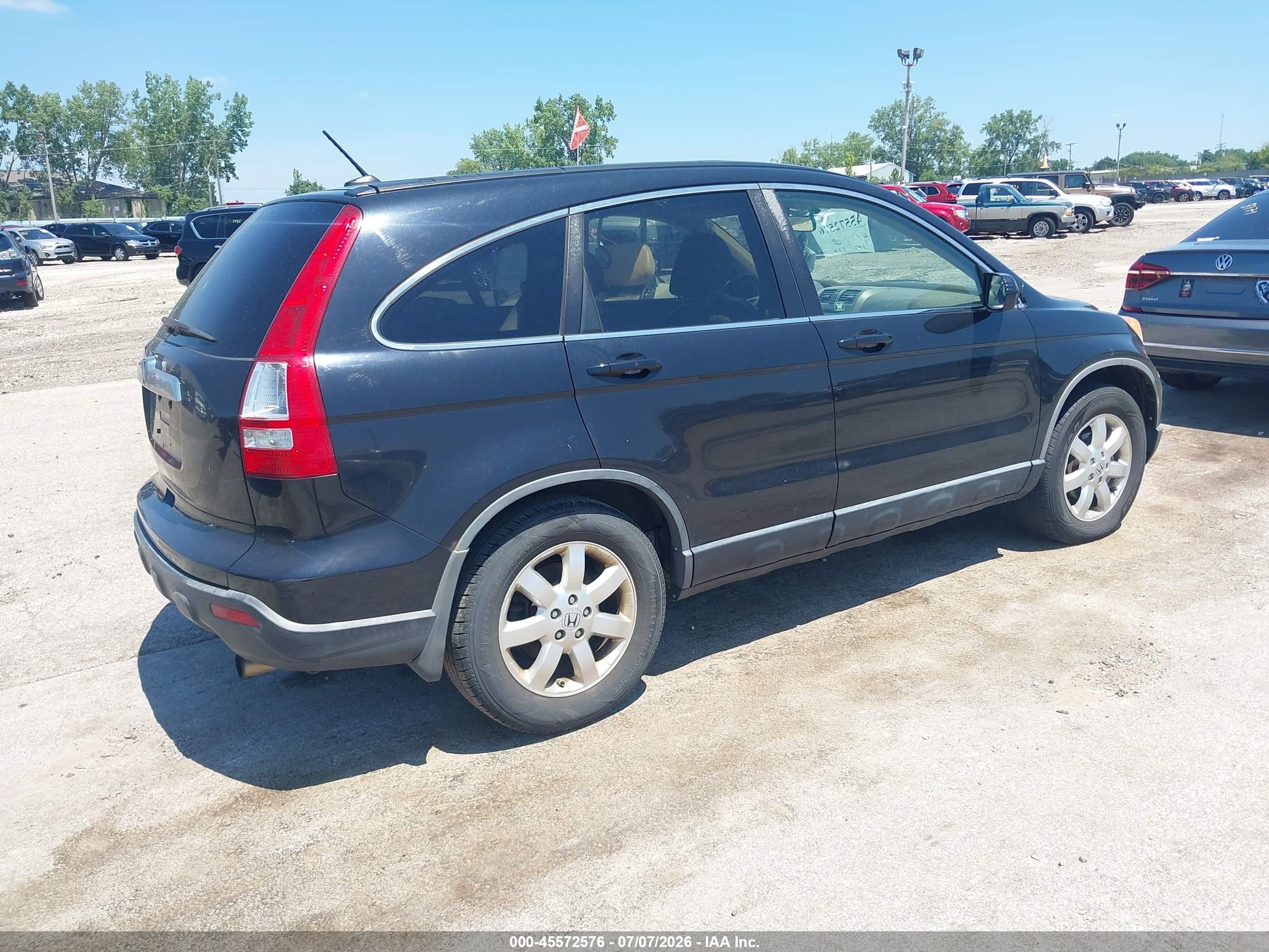 2007 Honda Cr-v Ex-l Black vin: JHLRE48737C123031
