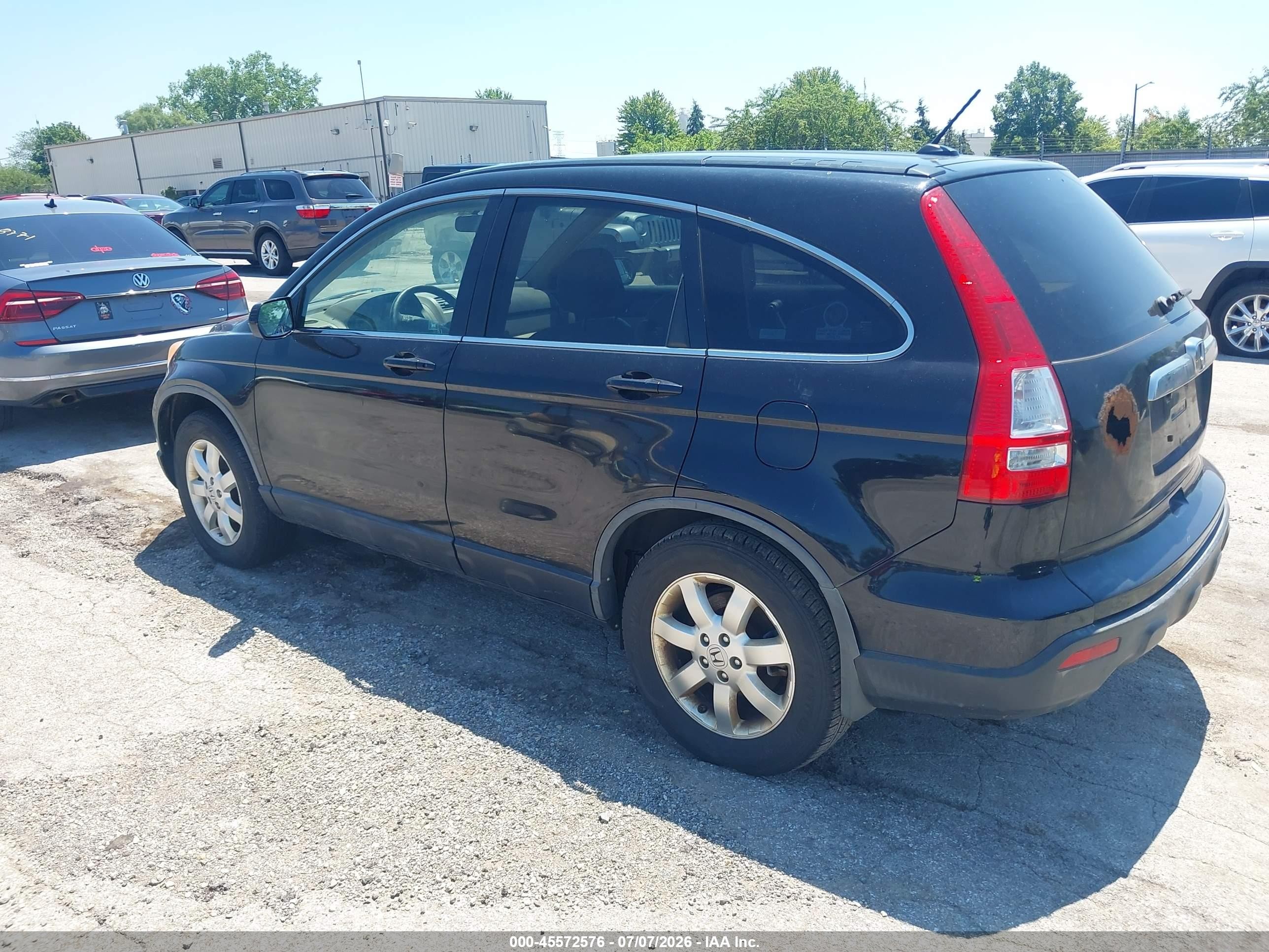 2007 Honda Cr-v Ex-l Black vin: JHLRE48737C123031
