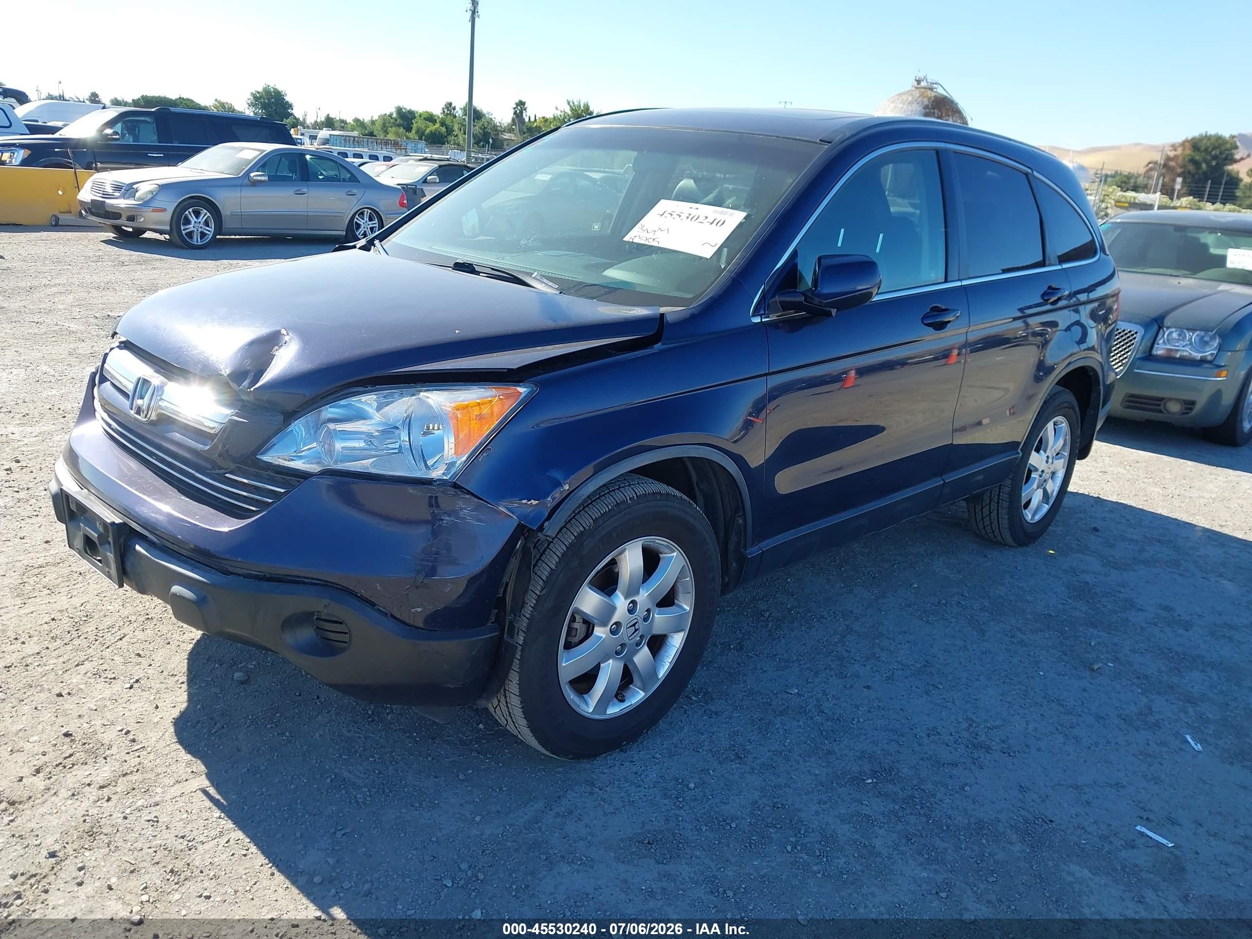 2008 Honda Cr-v Ex-l Dark Blue vin: JHLRE48738C045769