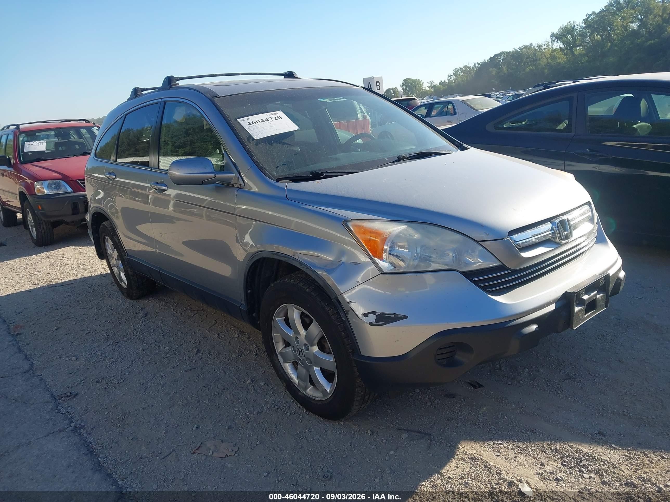 2008 Honda Cr-v Ex-l Silver vin: JHLRE48738C058408