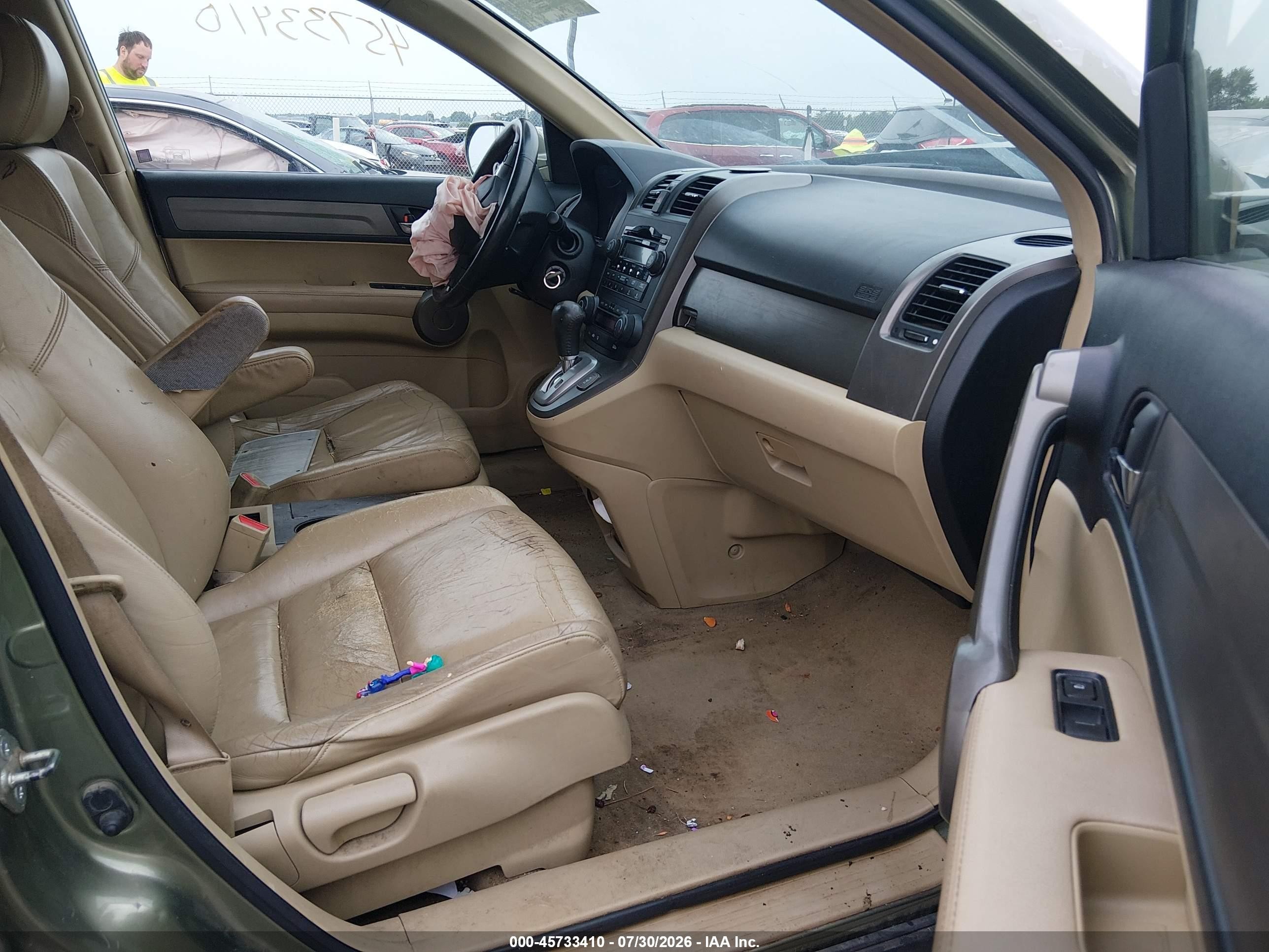 2008 Honda Cr-v Ex-l Зеленый vin: JHLRE48738C070266