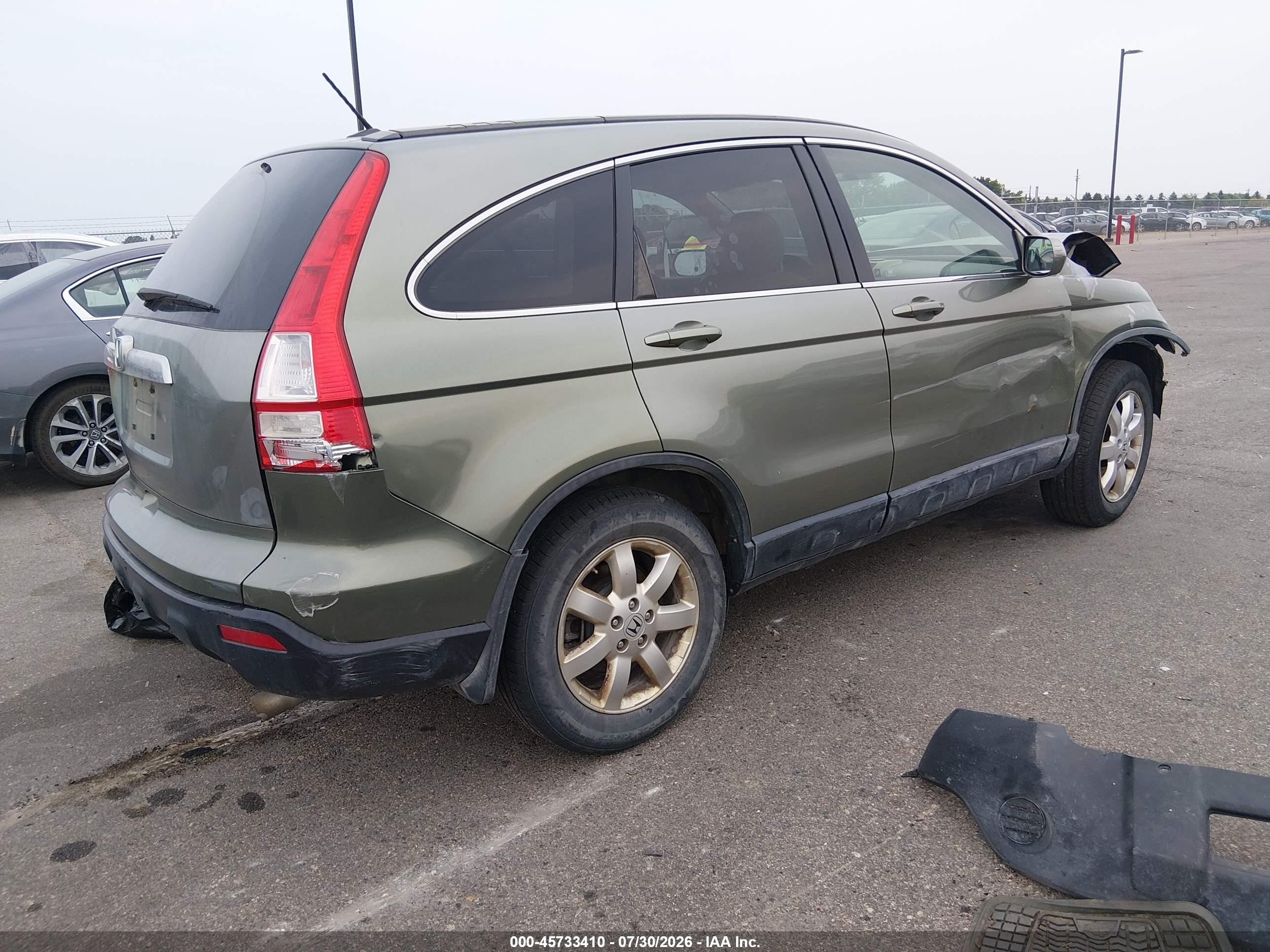 2008 Honda Cr-v Ex-l Зеленый vin: JHLRE48738C070266