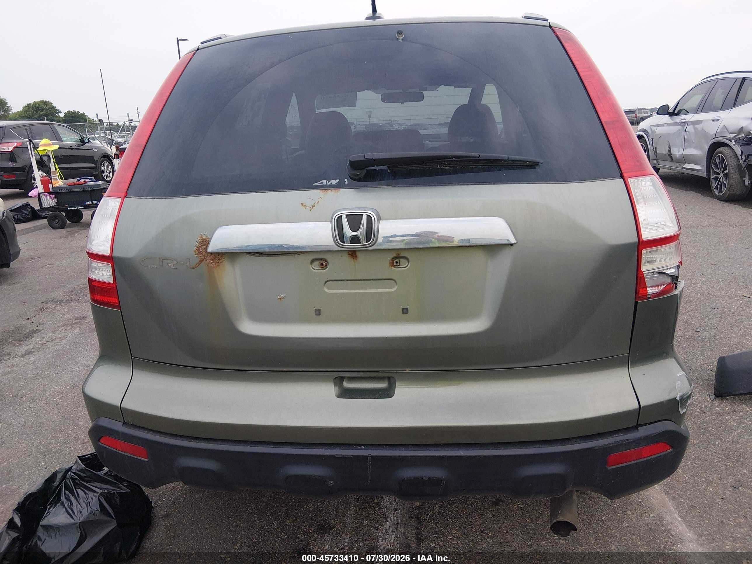 2008 Honda Cr-v Ex-l Зеленый vin: JHLRE48738C070266