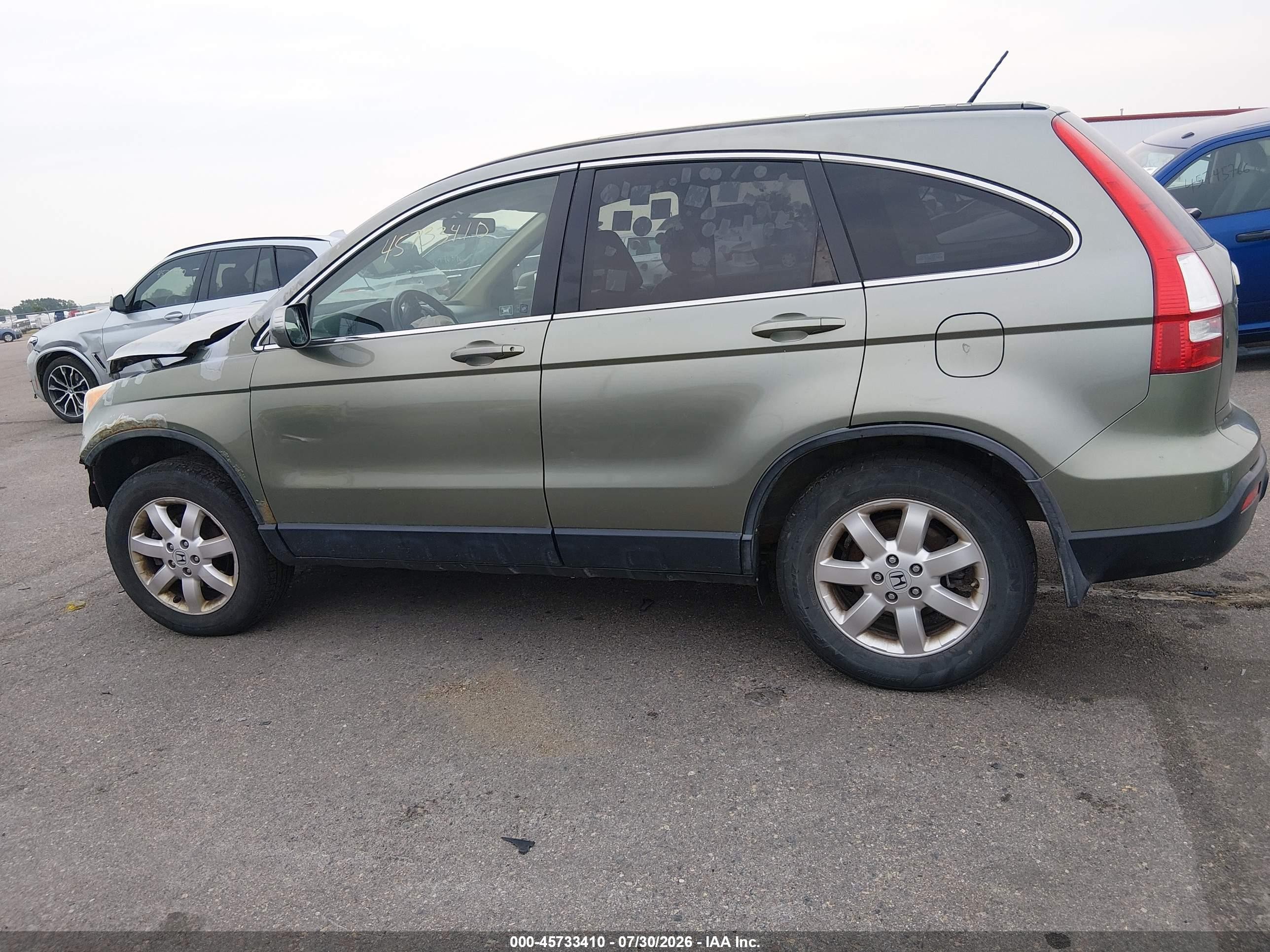2008 Honda Cr-v Ex-l Зеленый vin: JHLRE48738C070266