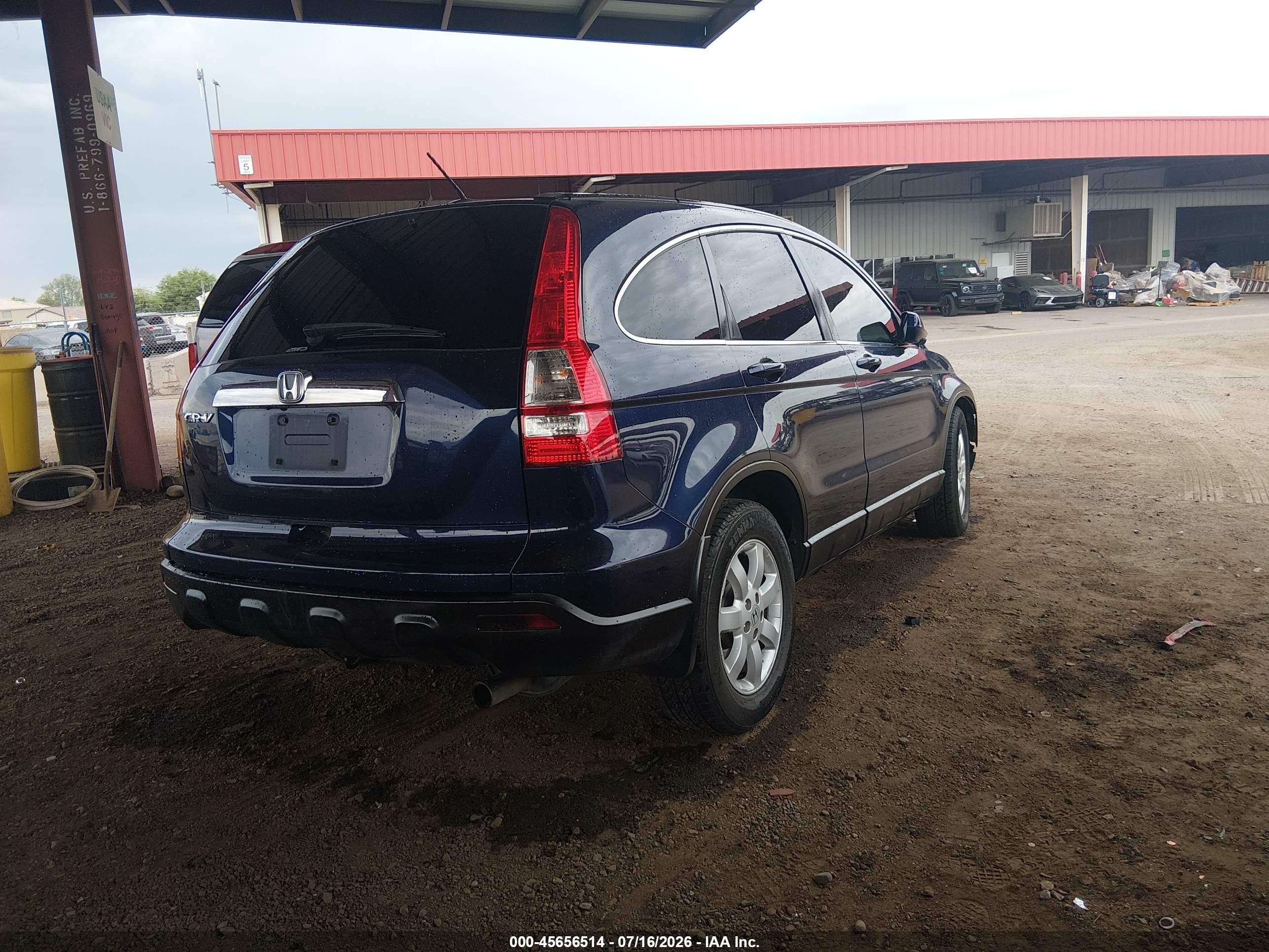 2009 Honda Cr-v Ex-l Blue vin: JHLRE48739C000252