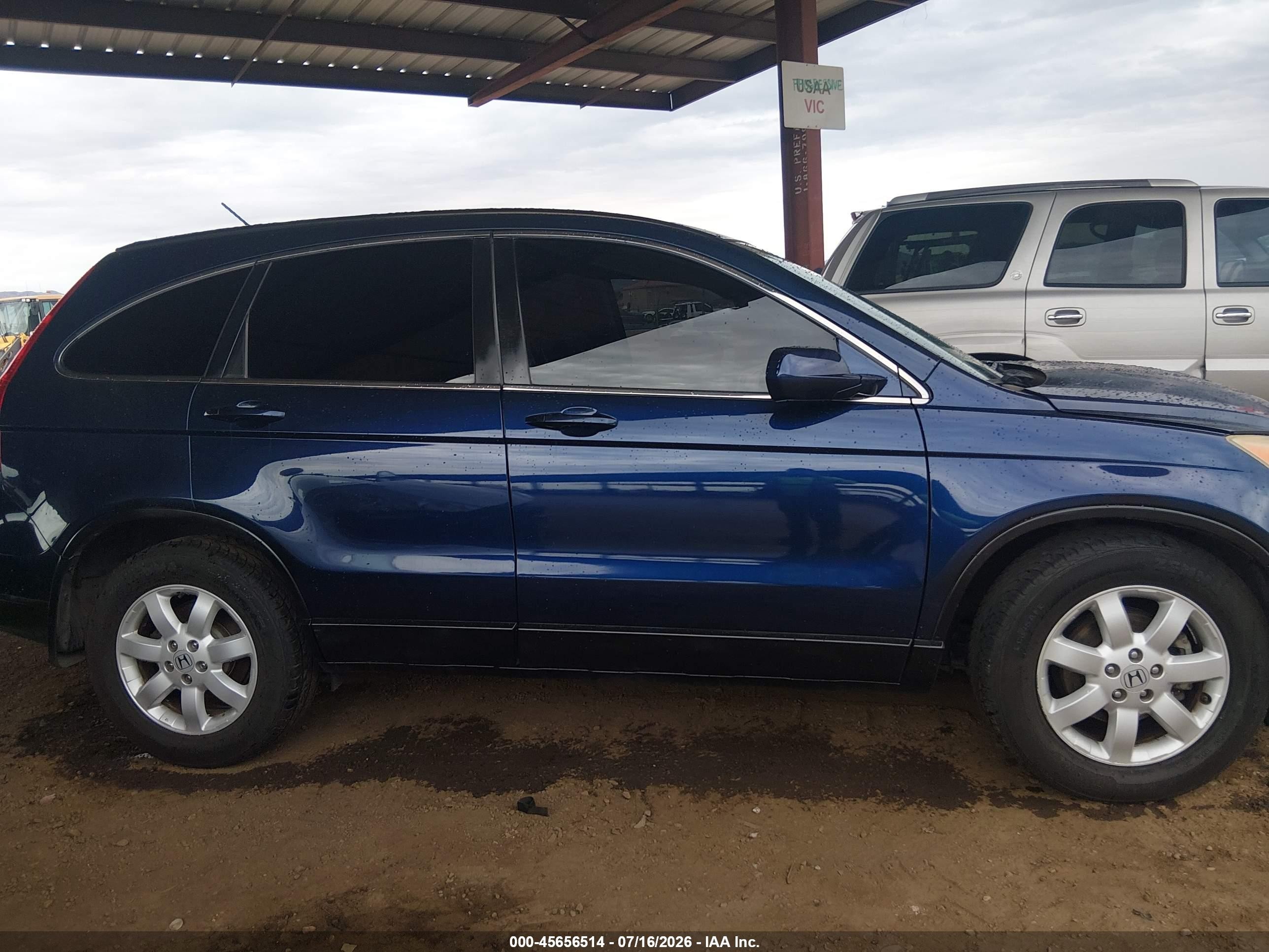 2009 Honda Cr-v Ex-l Blue vin: JHLRE48739C000252