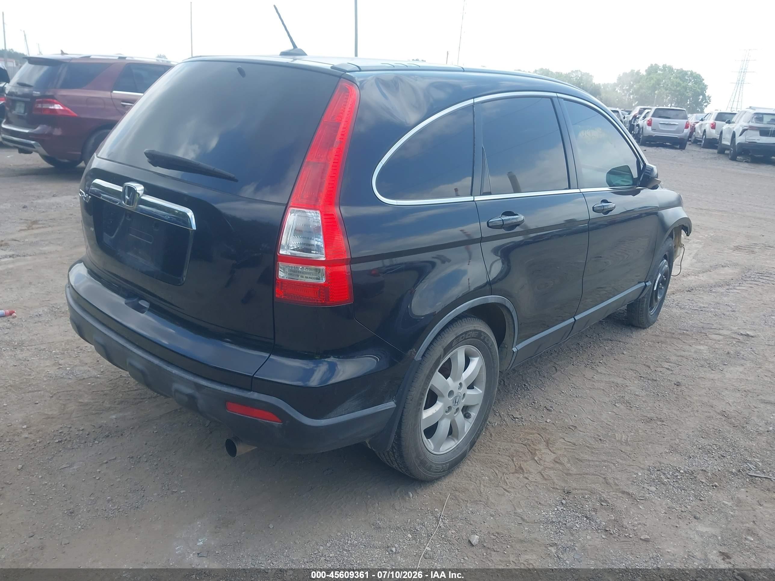 2007 Honda Cr-v Ex-l Black vin: JHLRE48747C012262