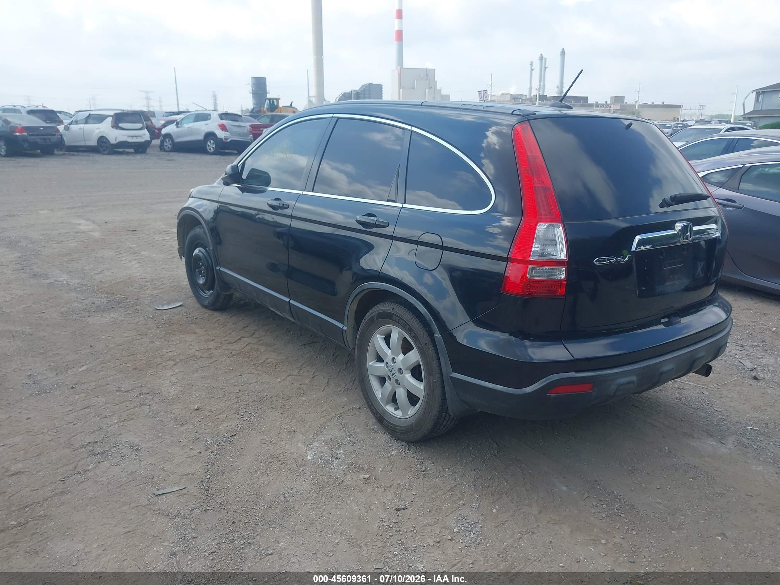 2007 Honda Cr-v Ex-l Black vin: JHLRE48747C012262