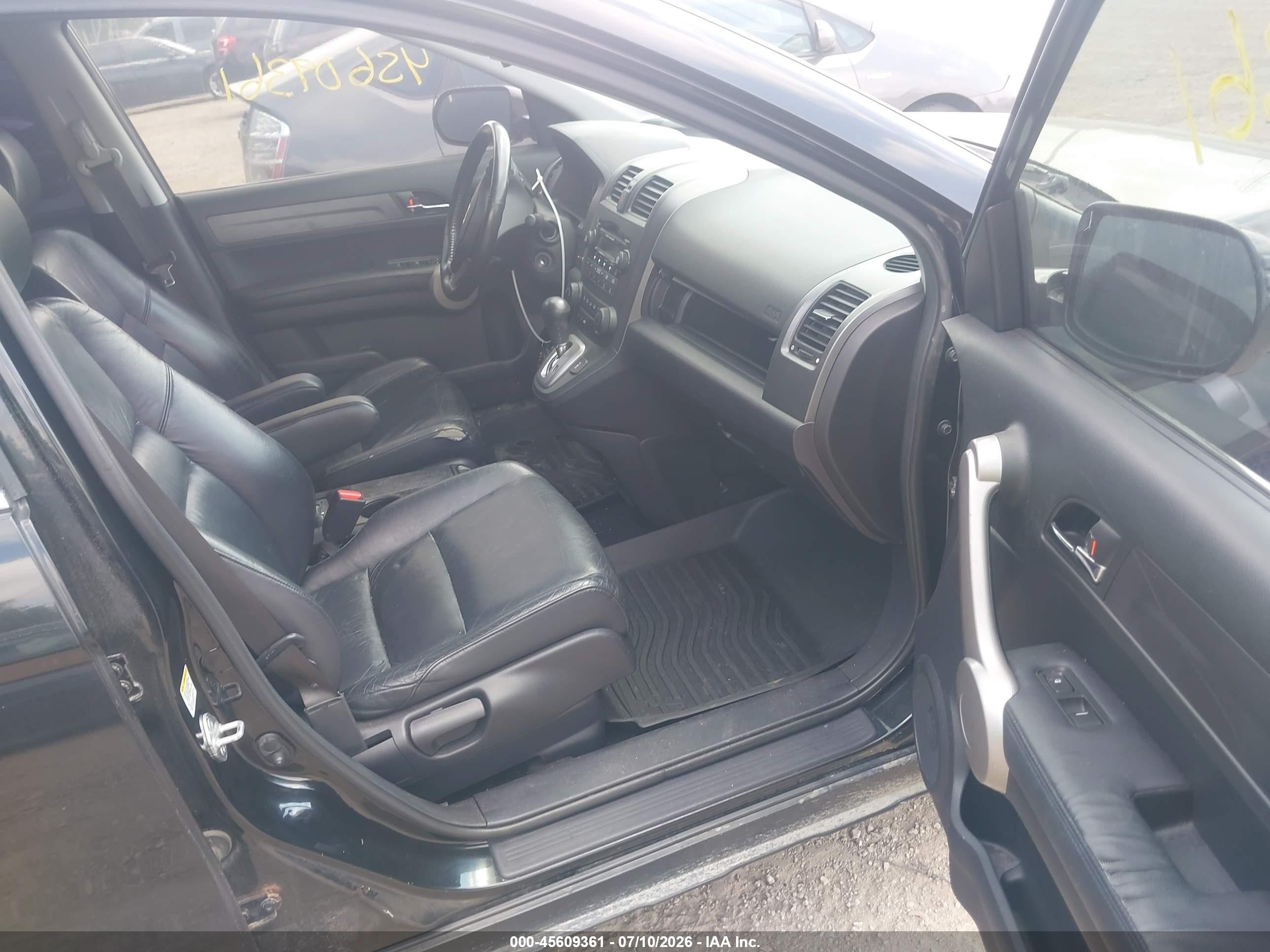 2007 Honda Cr-v Ex-l Black vin: JHLRE48747C012262