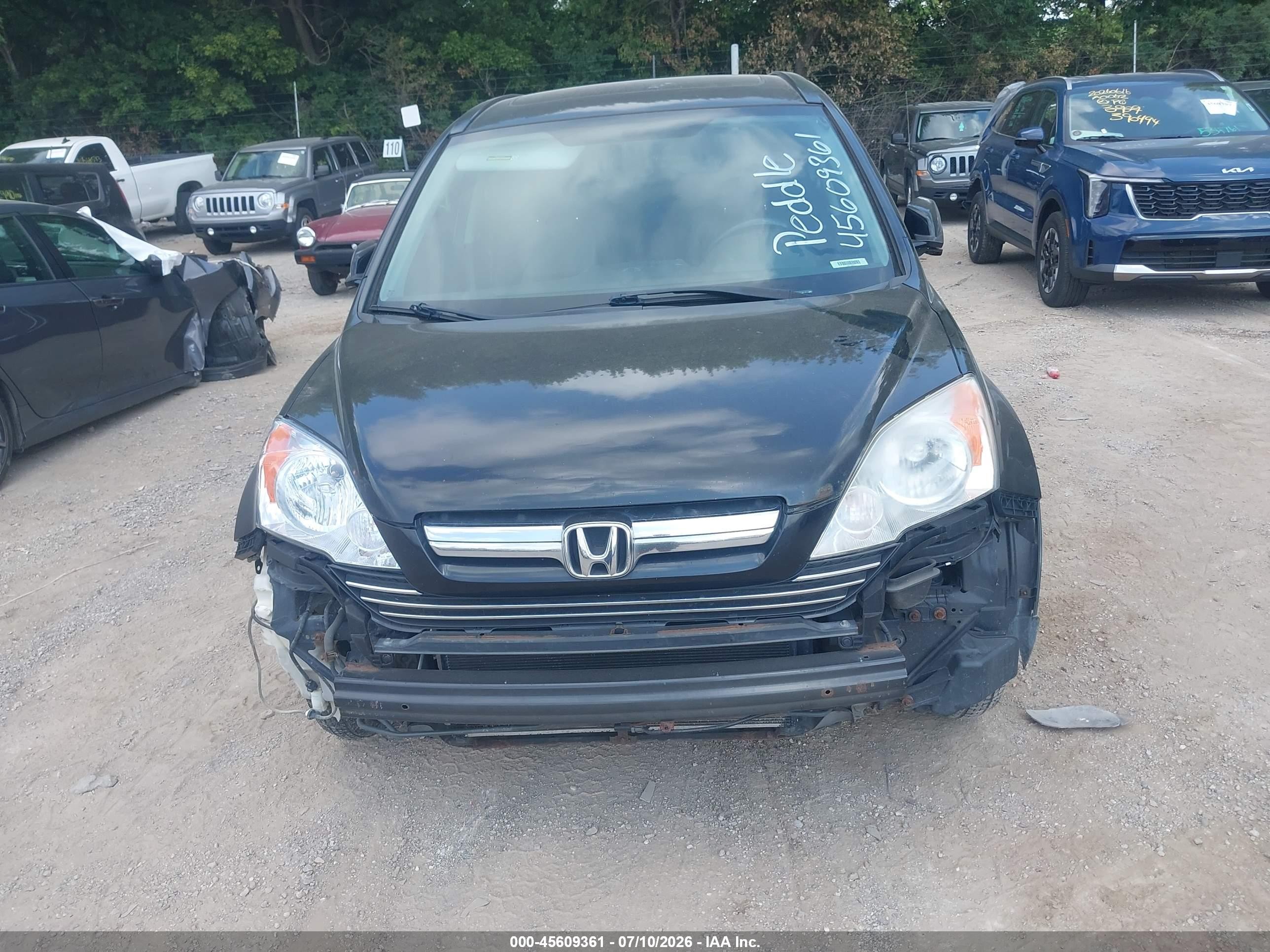 2007 Honda Cr-v Ex-l Black vin: JHLRE48747C012262