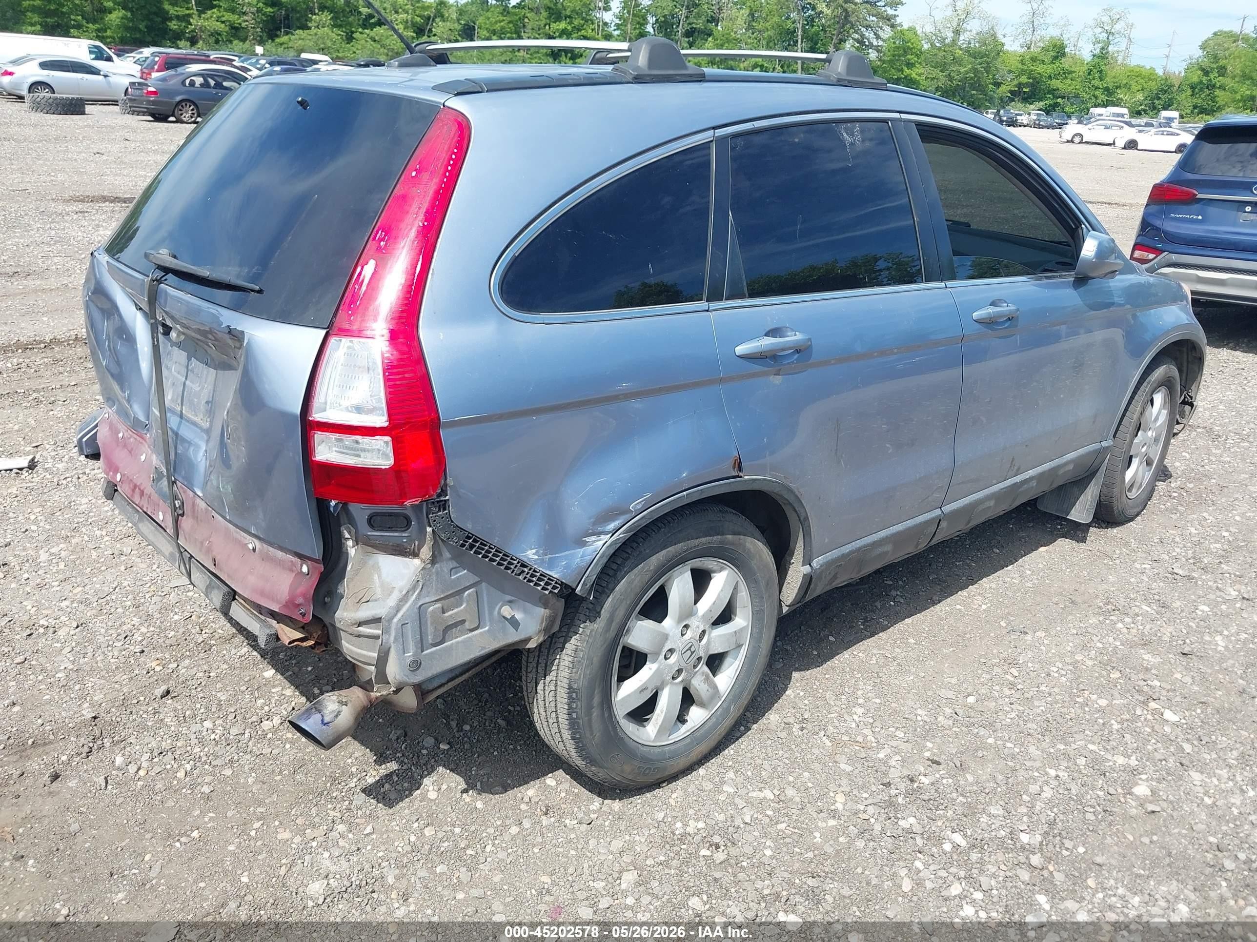 2007 Honda Cr-v Ex-l Blue vin: JHLRE48747C032589
