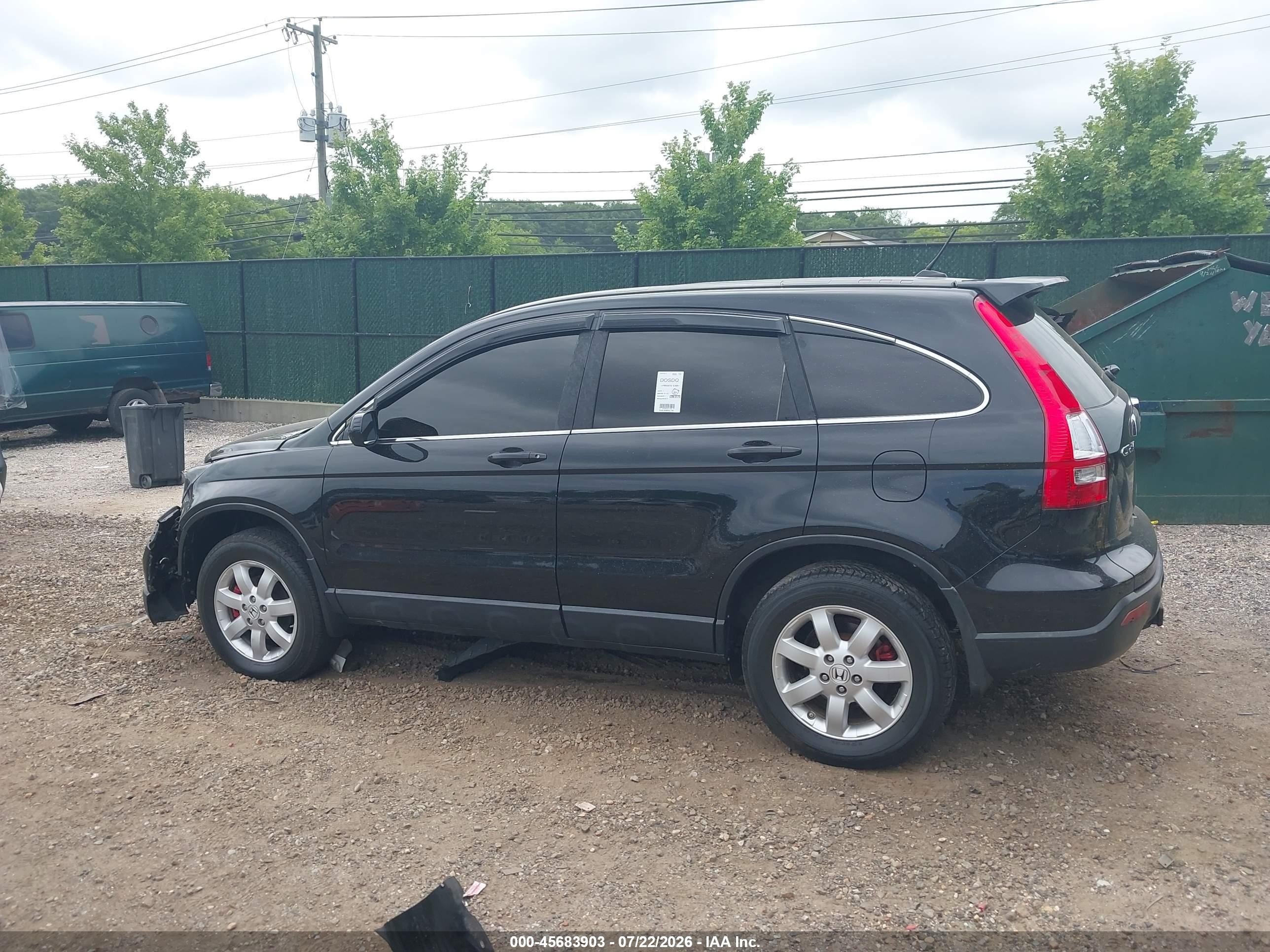 2007 Honda Cr-v Ex-l Black vin: JHLRE48747C055919