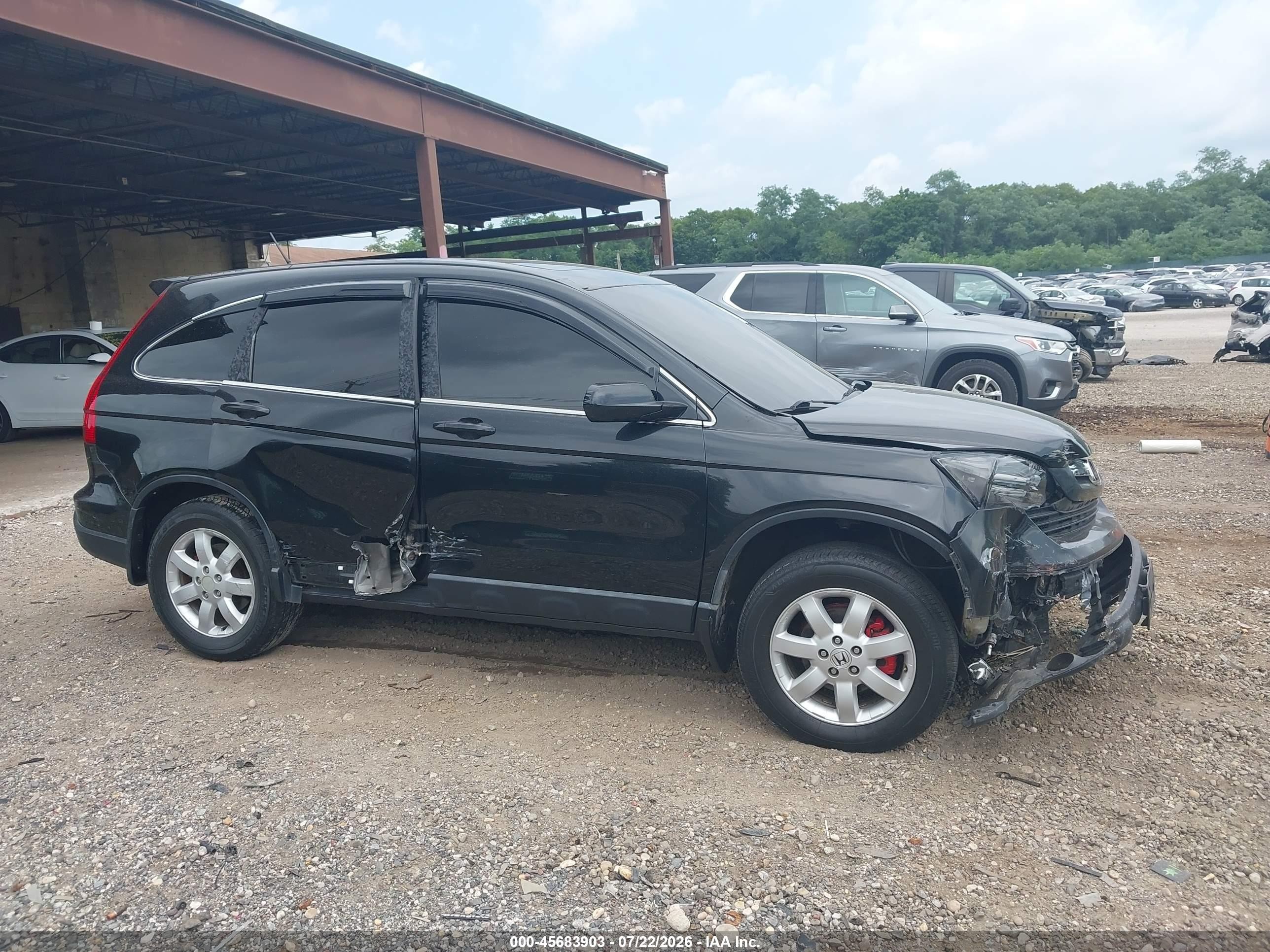 2007 Honda Cr-v Ex-l Black vin: JHLRE48747C055919