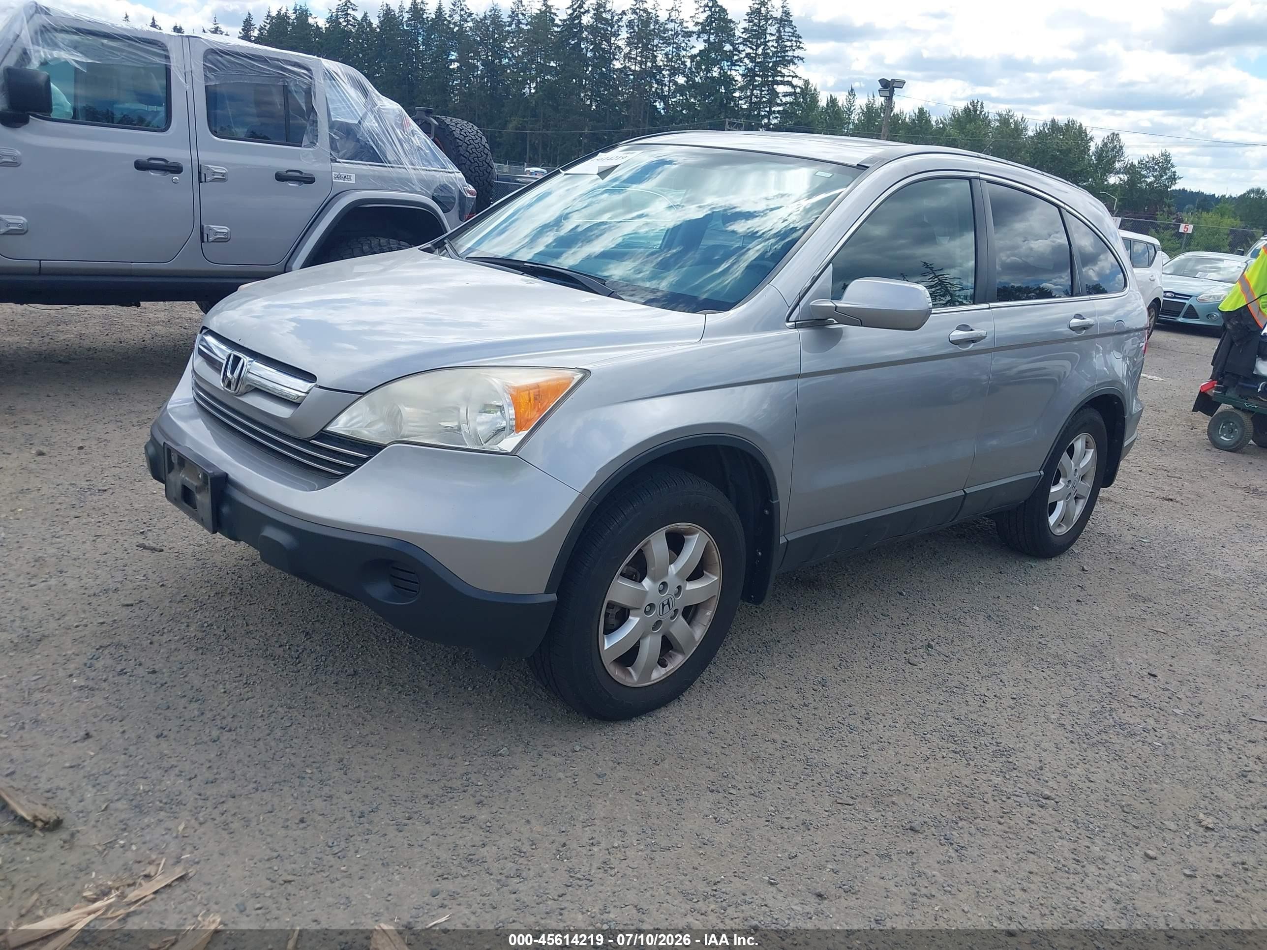 2007 Honda Cr-v Ex-l Silver vin: JHLRE48747C056391