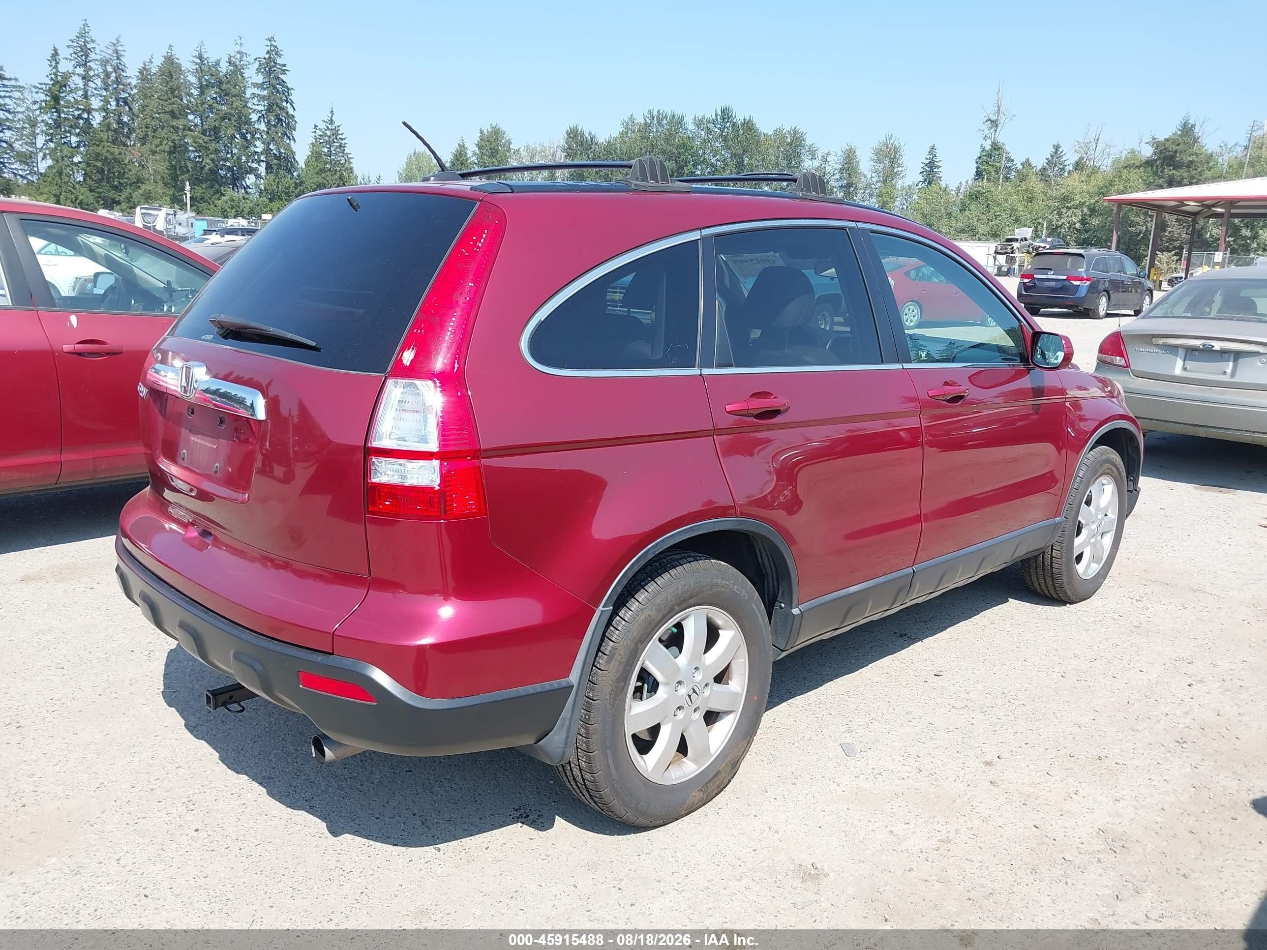 2007 Honda Cr-v Ex-l Red vin: JHLRE48747C085924