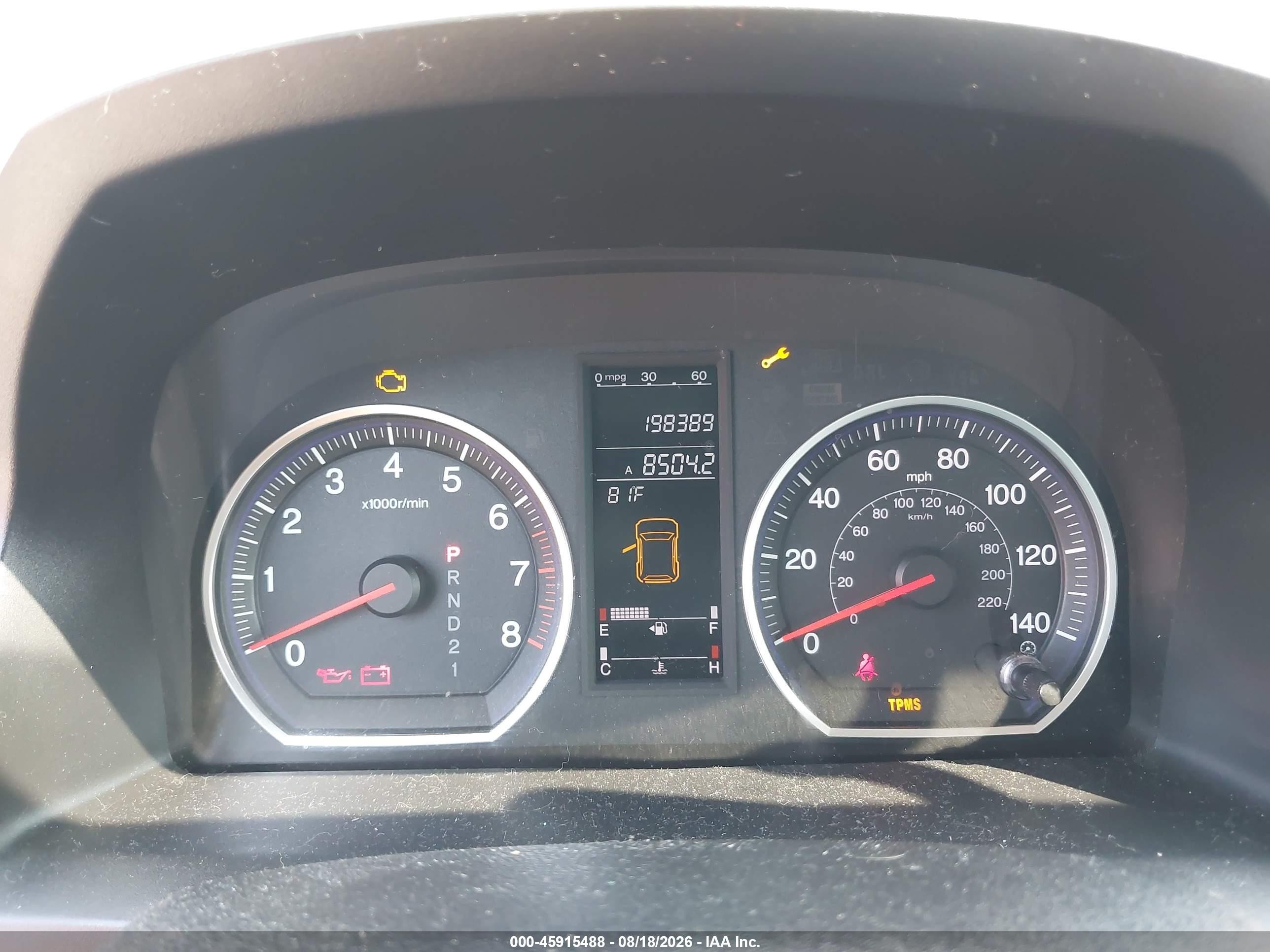 2007 Honda Cr-v Ex-l Red vin: JHLRE48747C085924