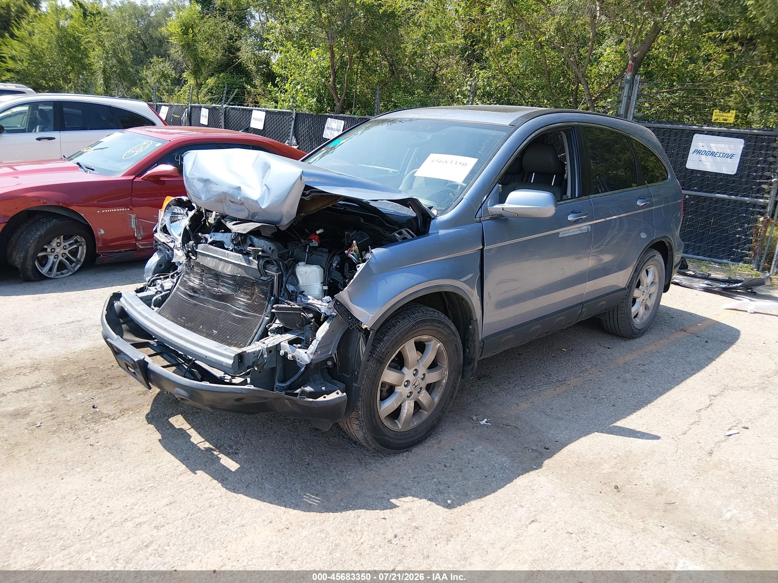 2007 Honda Cr-v Ex-l Blue vin: JHLRE48747C086295
