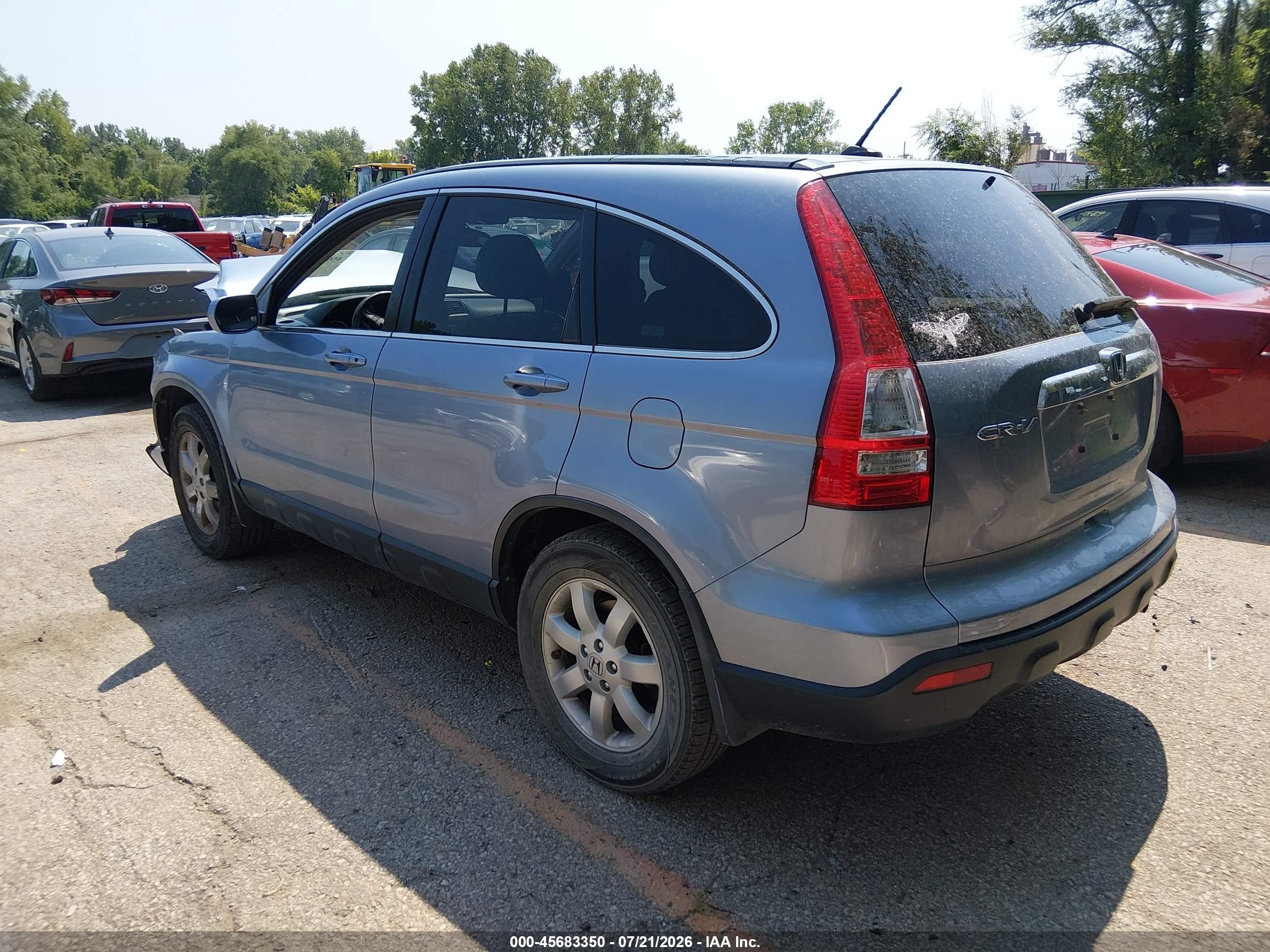 2007 Honda Cr-v Ex-l Blue vin: JHLRE48747C086295