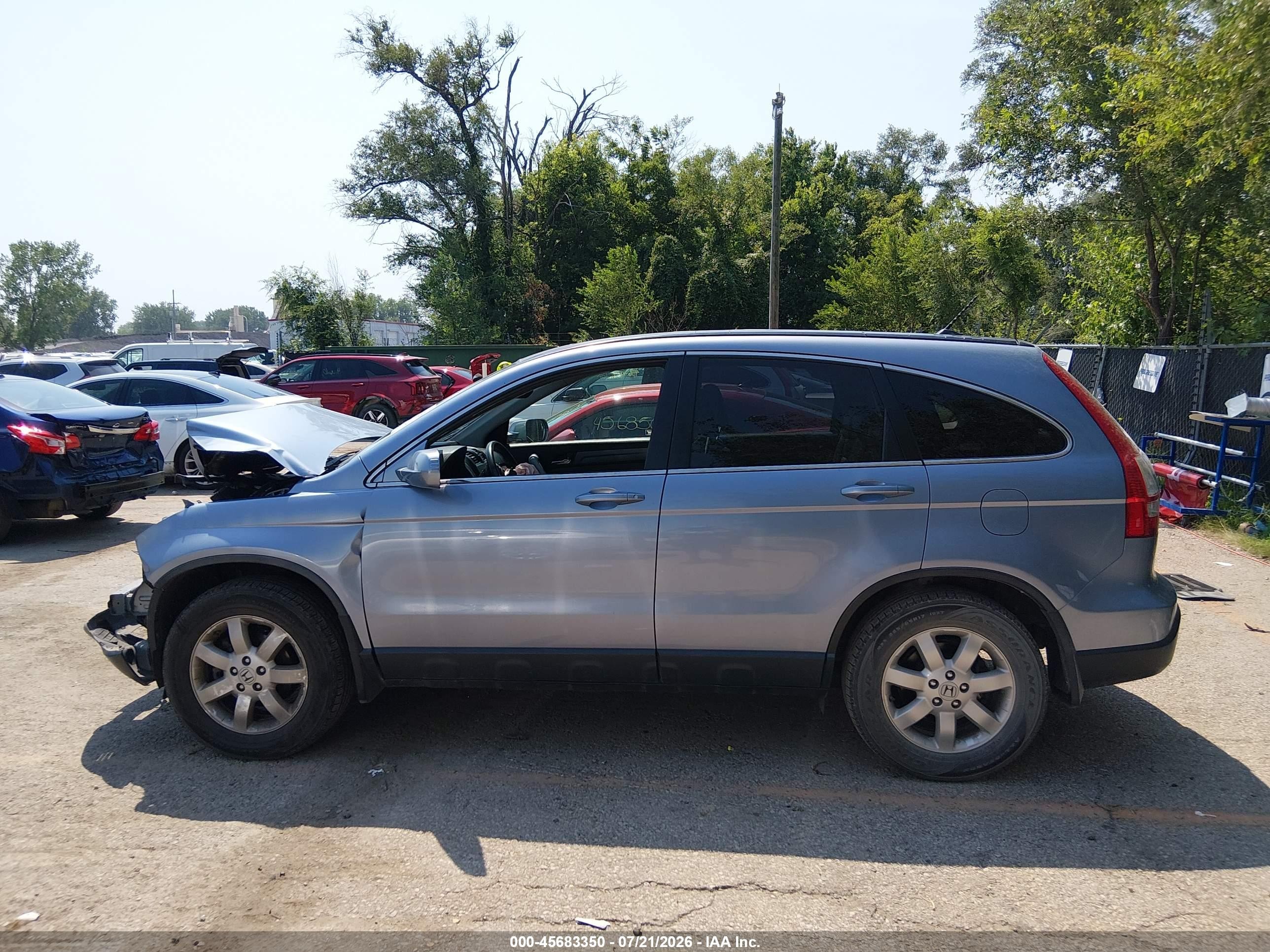 2007 Honda Cr-v Ex-l Blue vin: JHLRE48747C086295