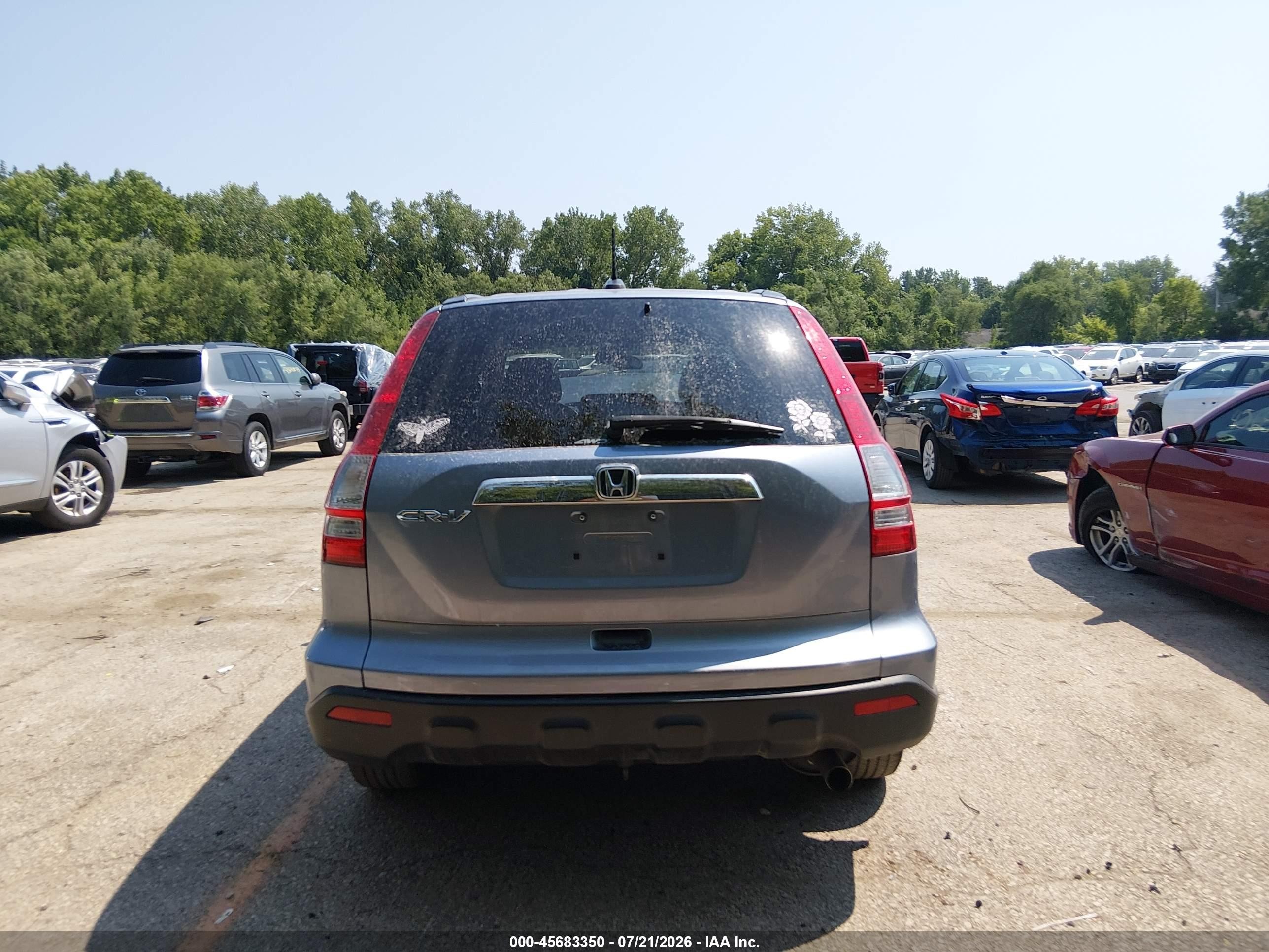 2007 Honda Cr-v Ex-l Blue vin: JHLRE48747C086295