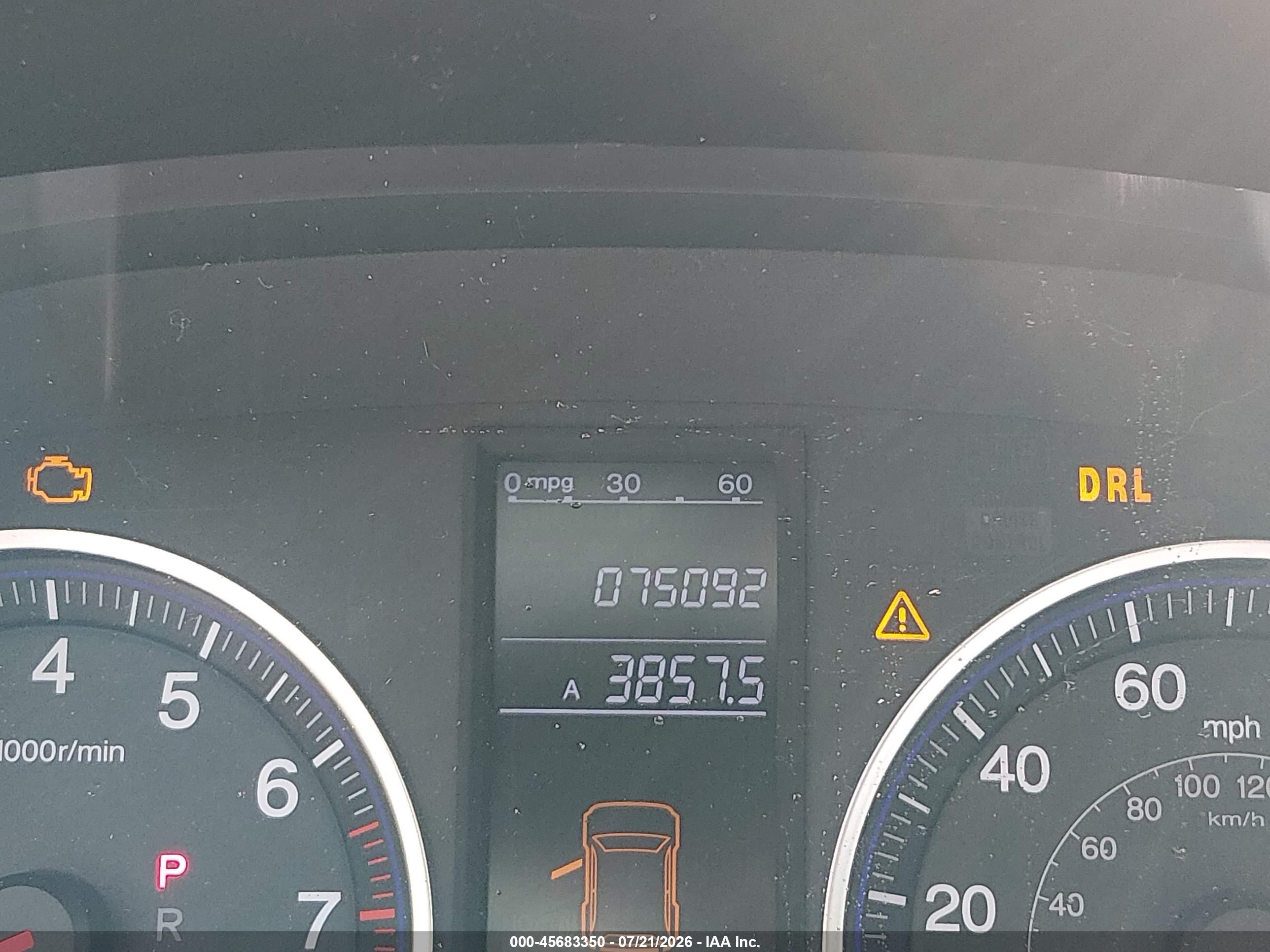 2007 Honda Cr-v Ex-l Blue vin: JHLRE48747C086295