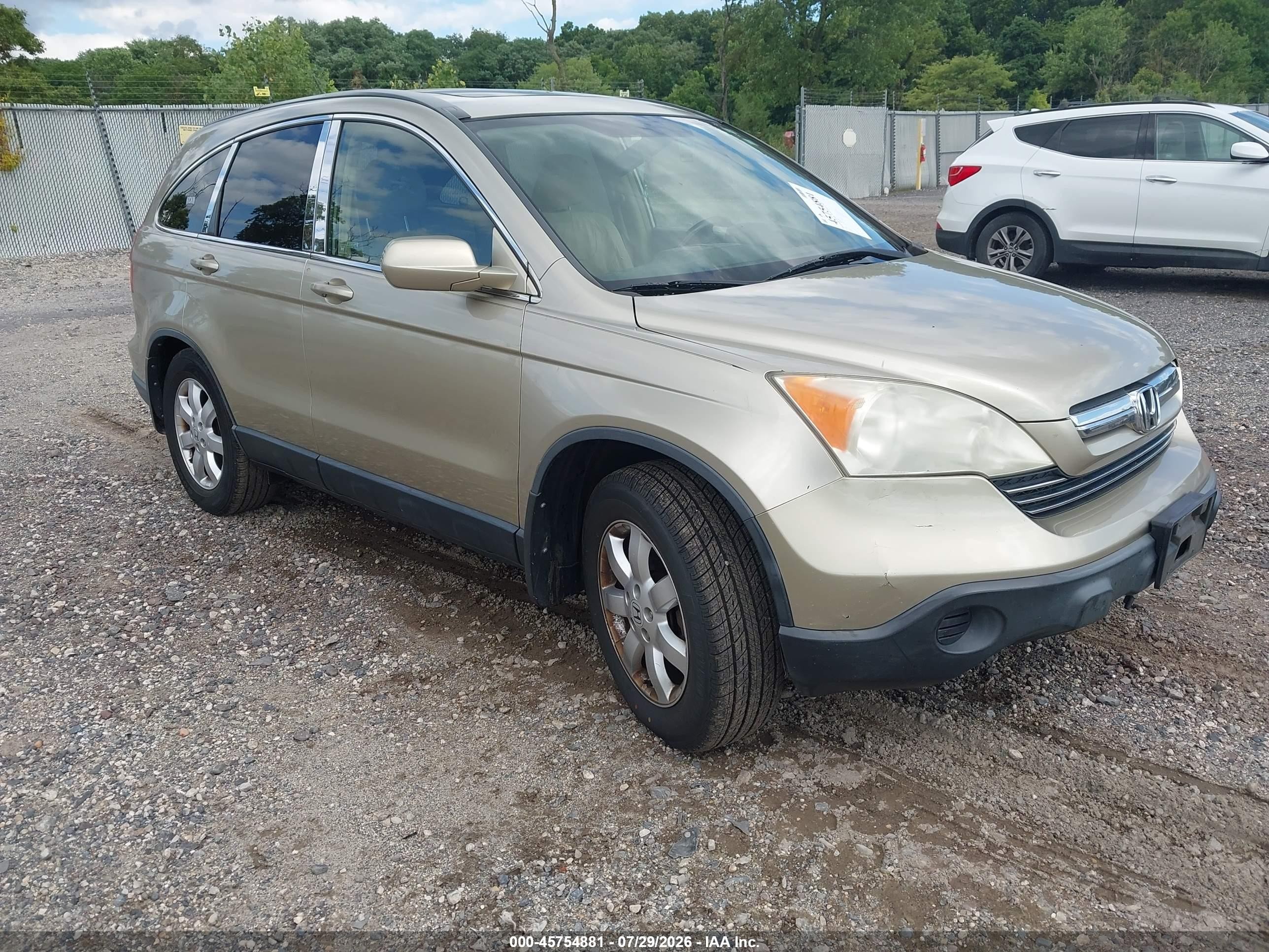 2008 Honda Cr-v Ex-l Gold vin: JHLRE487480038510