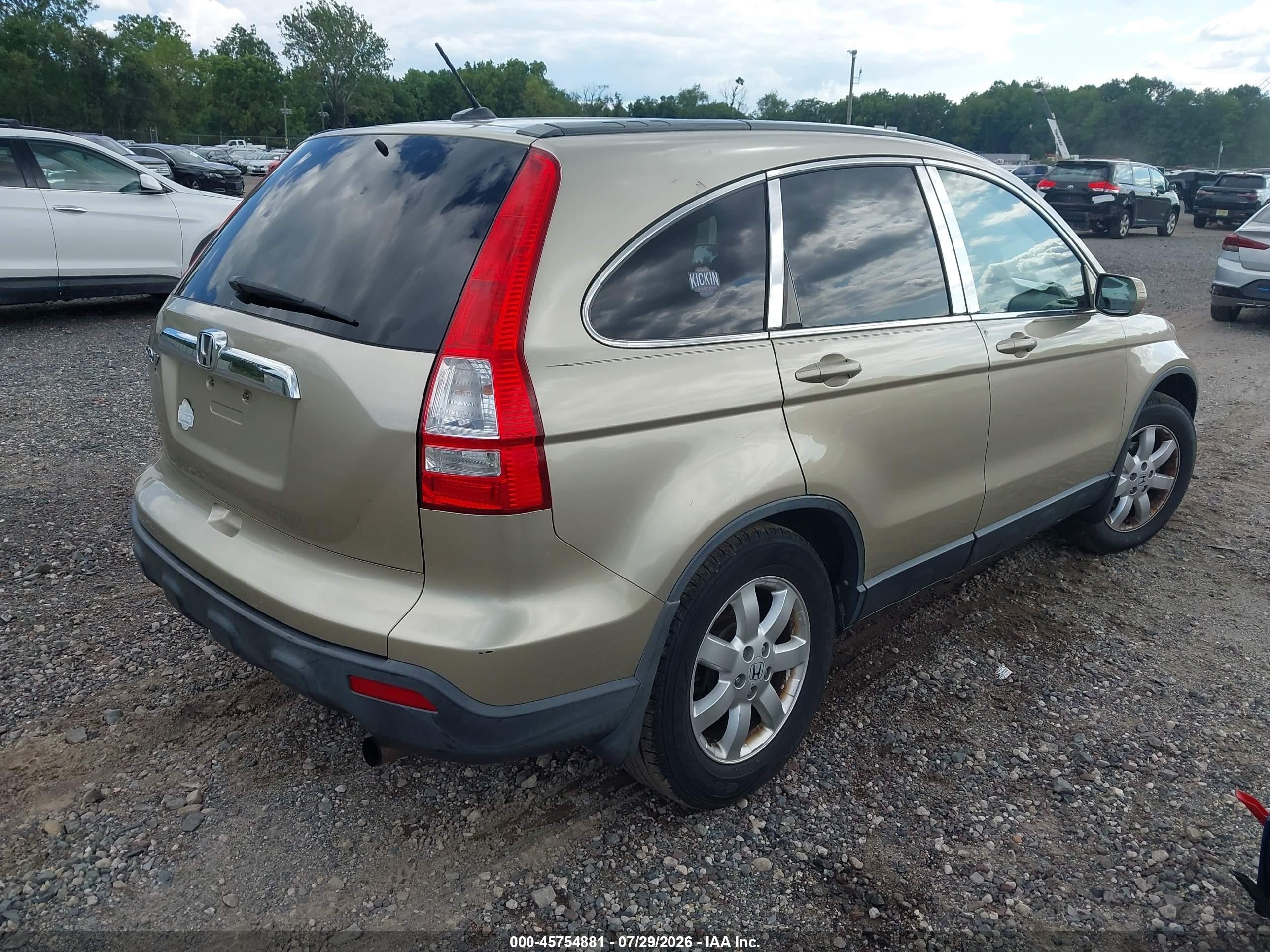 2008 Honda Cr-v Ex-l Gold vin: JHLRE487480038510