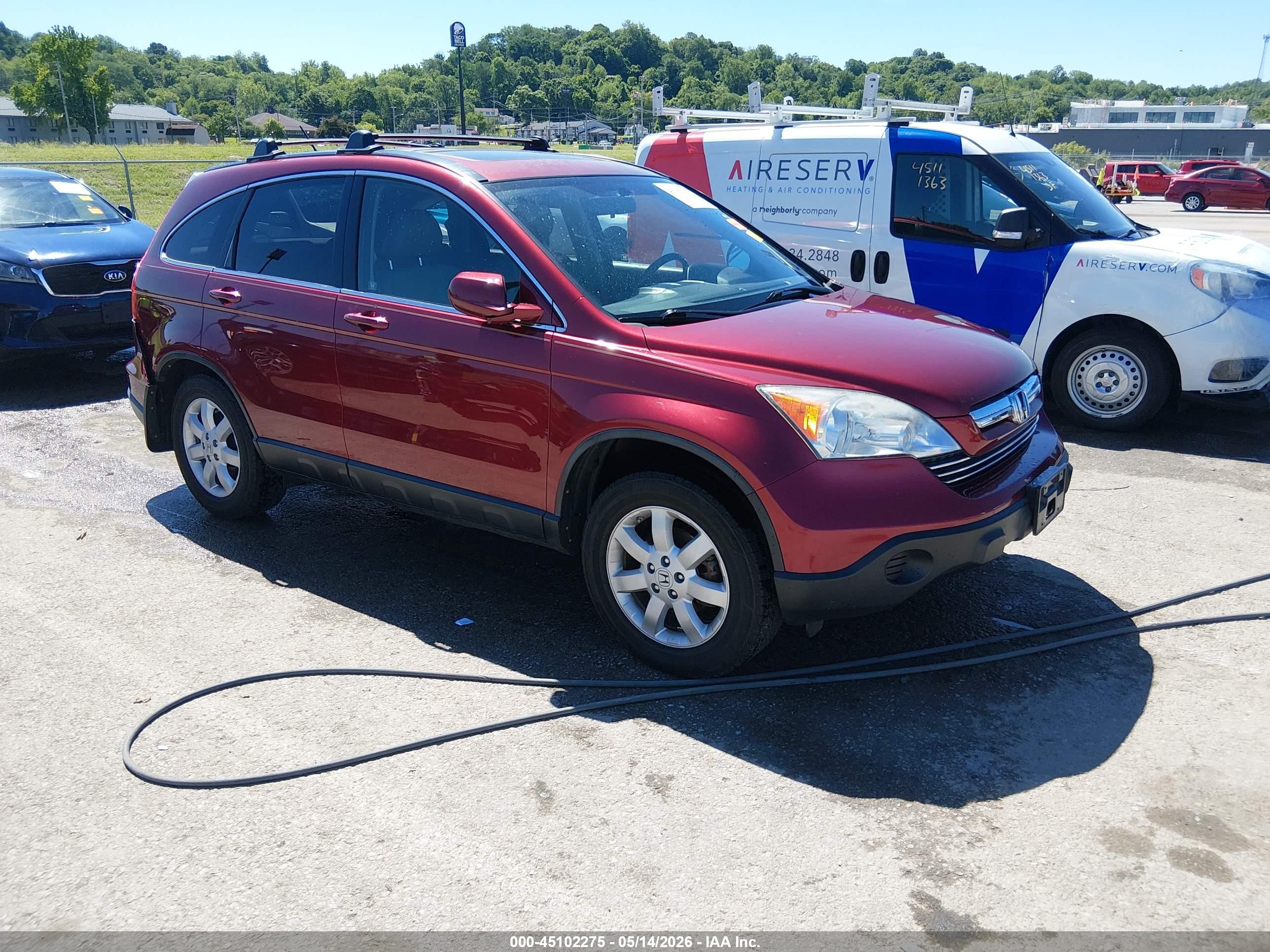 2008 Honda Cr-v Ex-l Red vin: JHLRE48748C023540