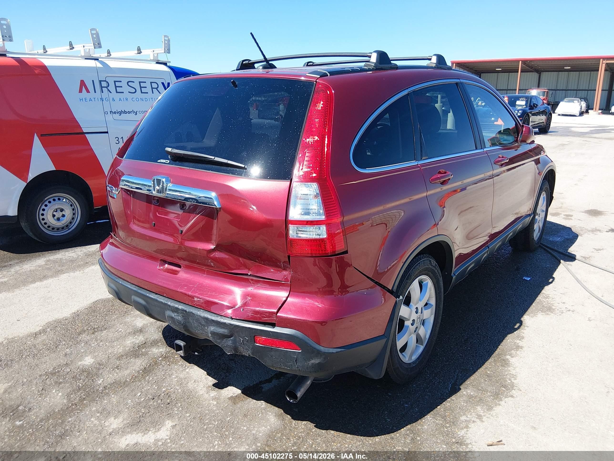 2008 Honda Cr-v Ex-l Red vin: JHLRE48748C023540