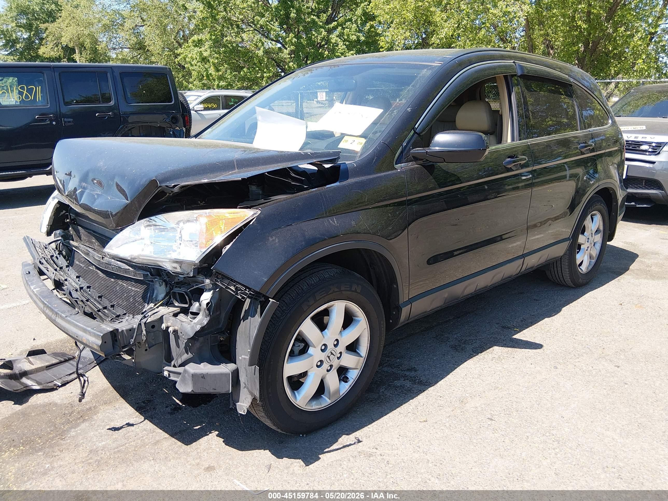 2008 Honda Cr-v Ex-l Black vin: JHLRE48748C055453