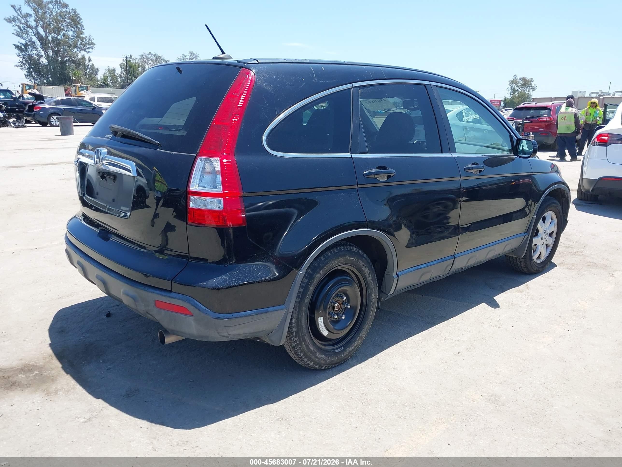 2008 Honda Cr-v Ex-l Black vin: JHLRE48748C059390