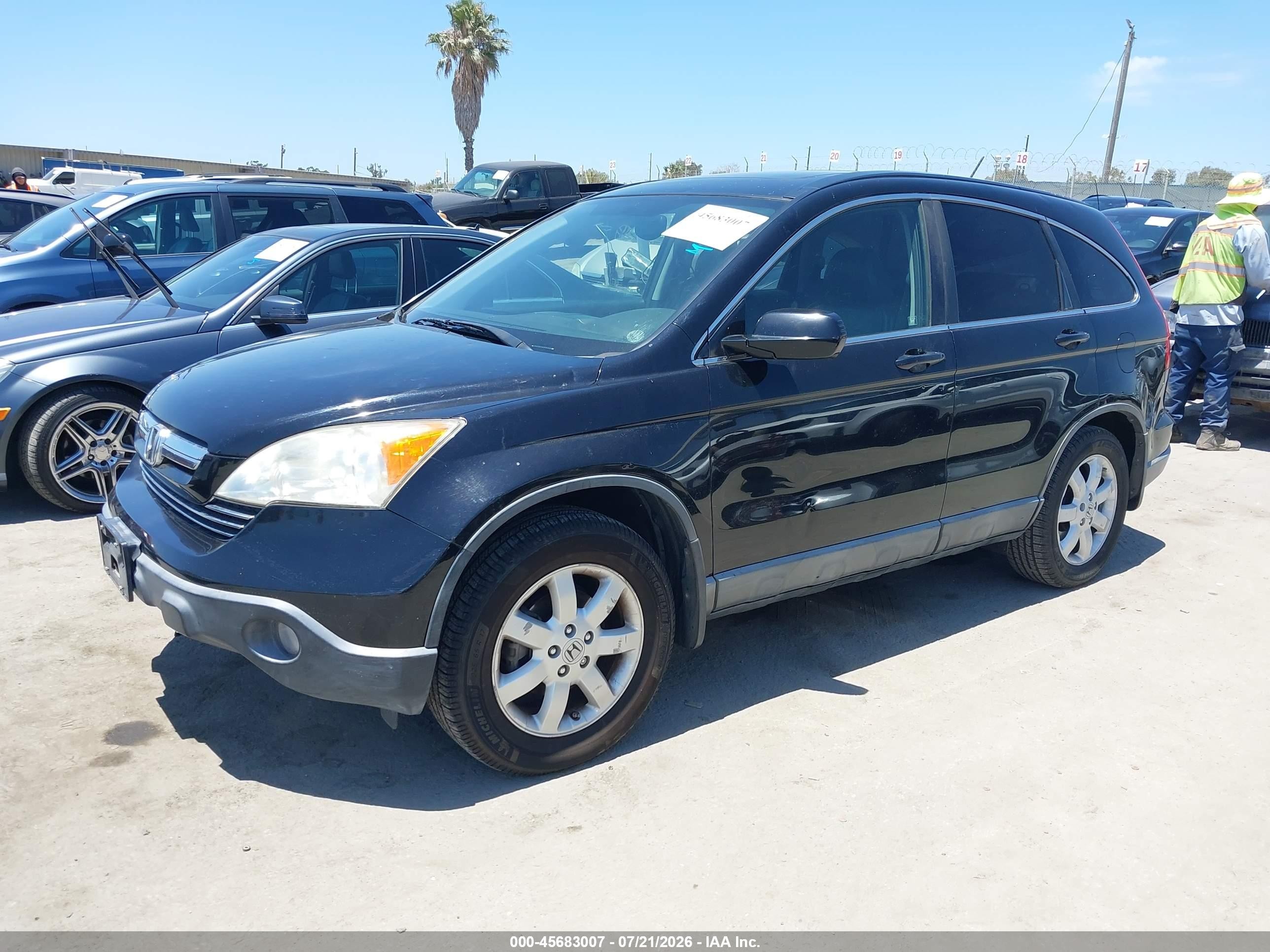 2008 Honda Cr-v Ex-l Black vin: JHLRE48748C059390